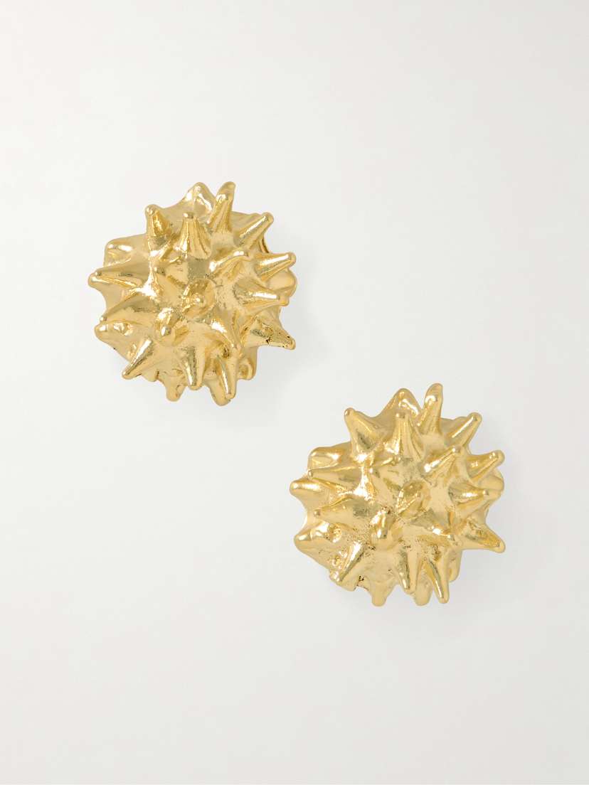 YSSO Sea Urchin Gold-plated Earrings