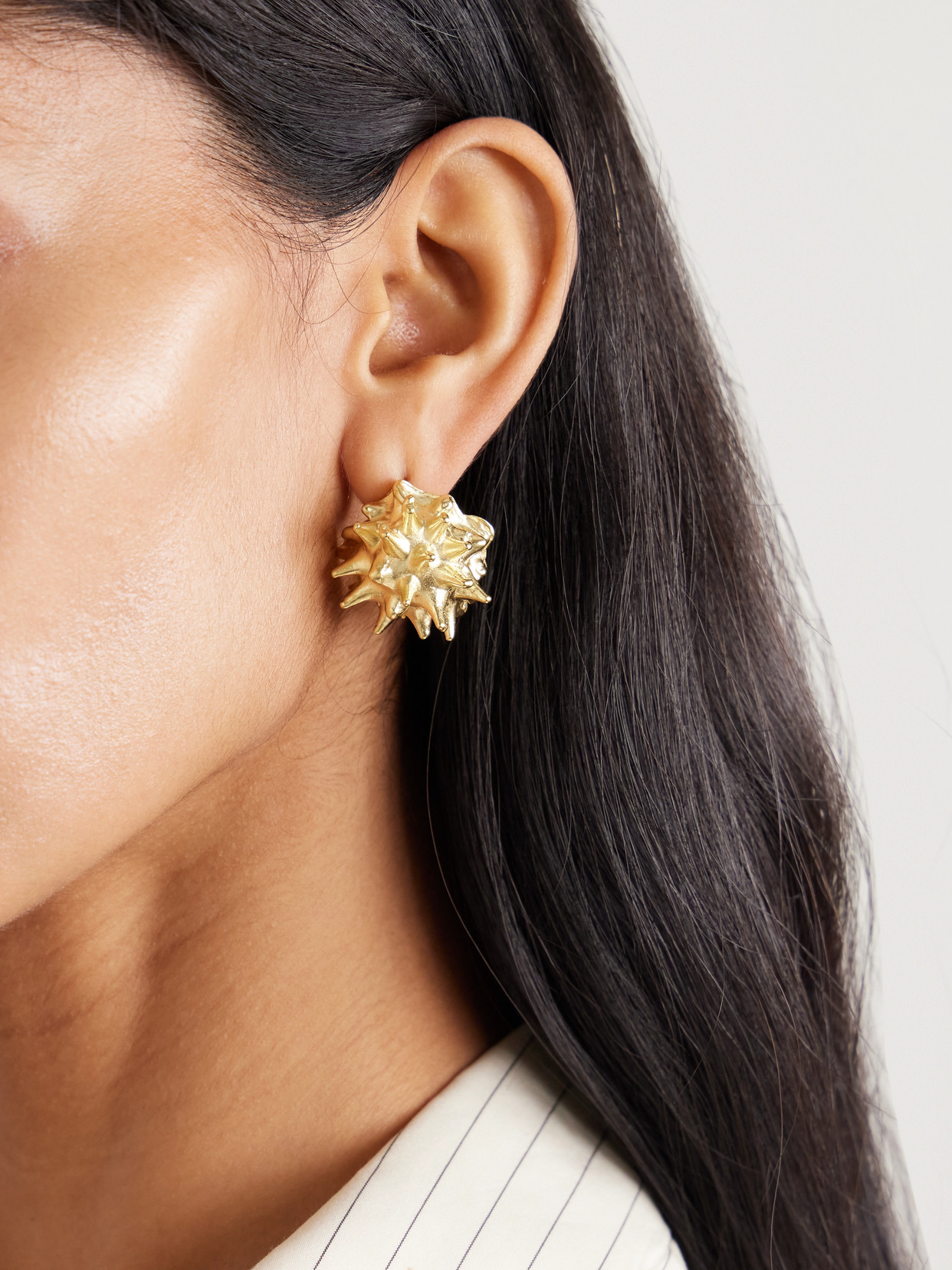 Ysso Sea Urchin Gold-plated Earrings In Gold