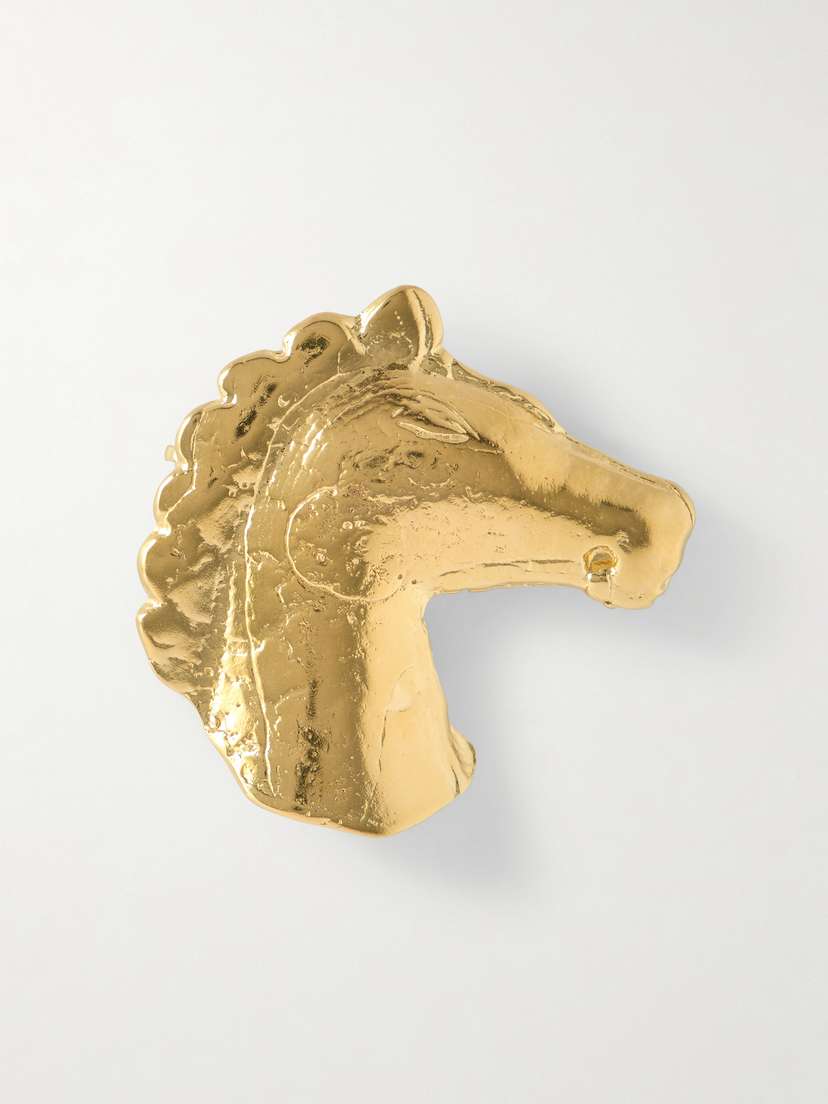 YSSO Equestrian Dream Gold-plated Brooch