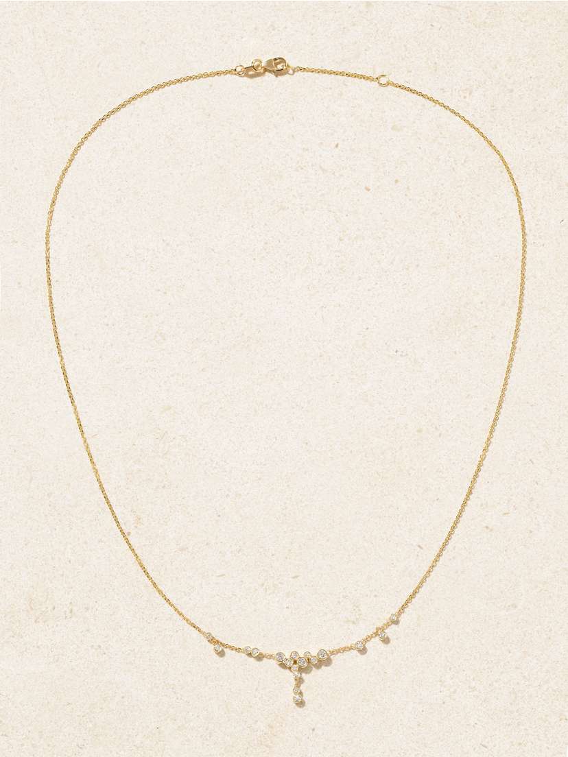 Kimaï Waterfall 18-karat Recycled Gold Laboratory-grown Diamond Necklace