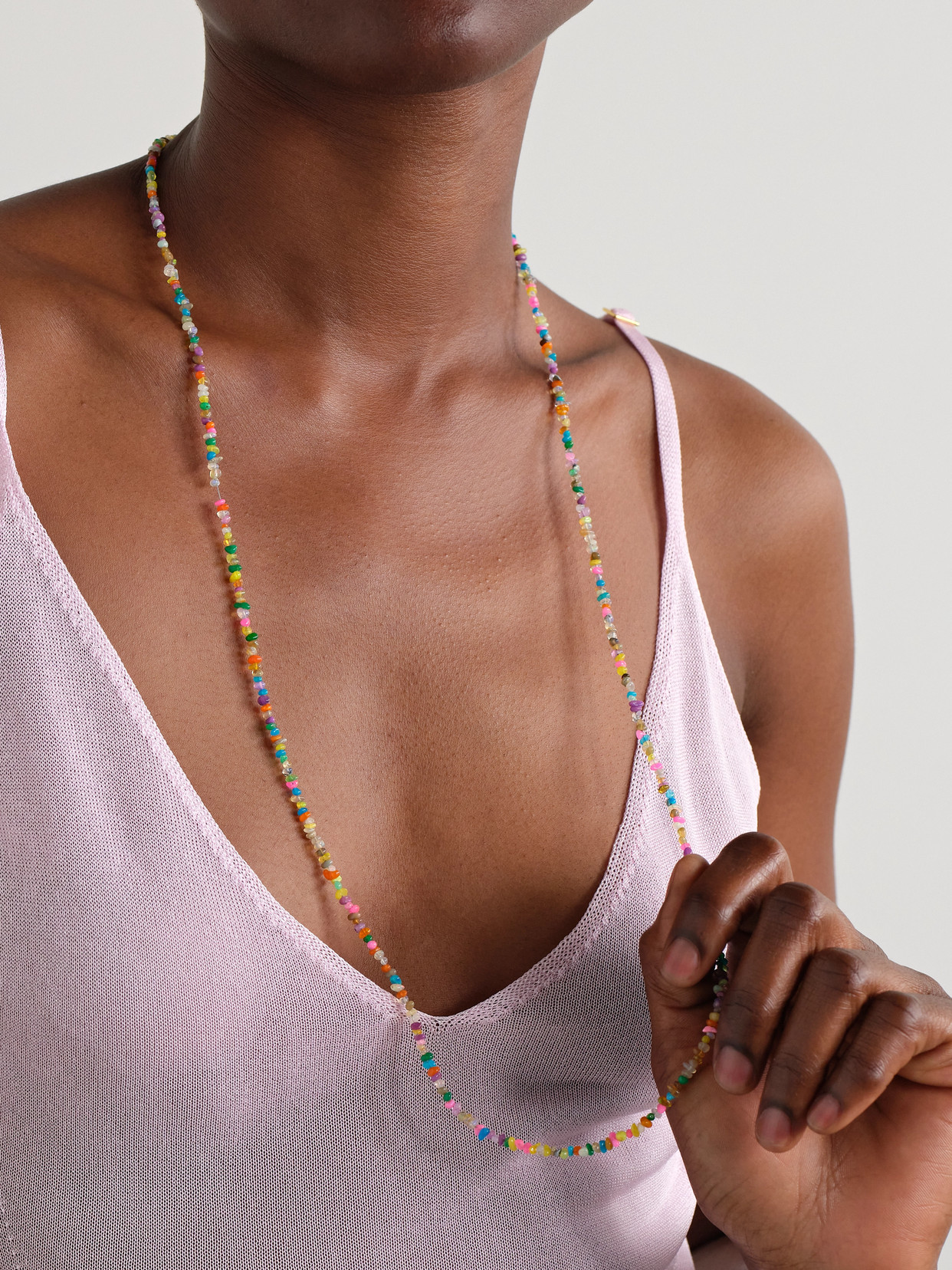 Jia Jia Mini 14-karat Gold Opal Necklace In Multi