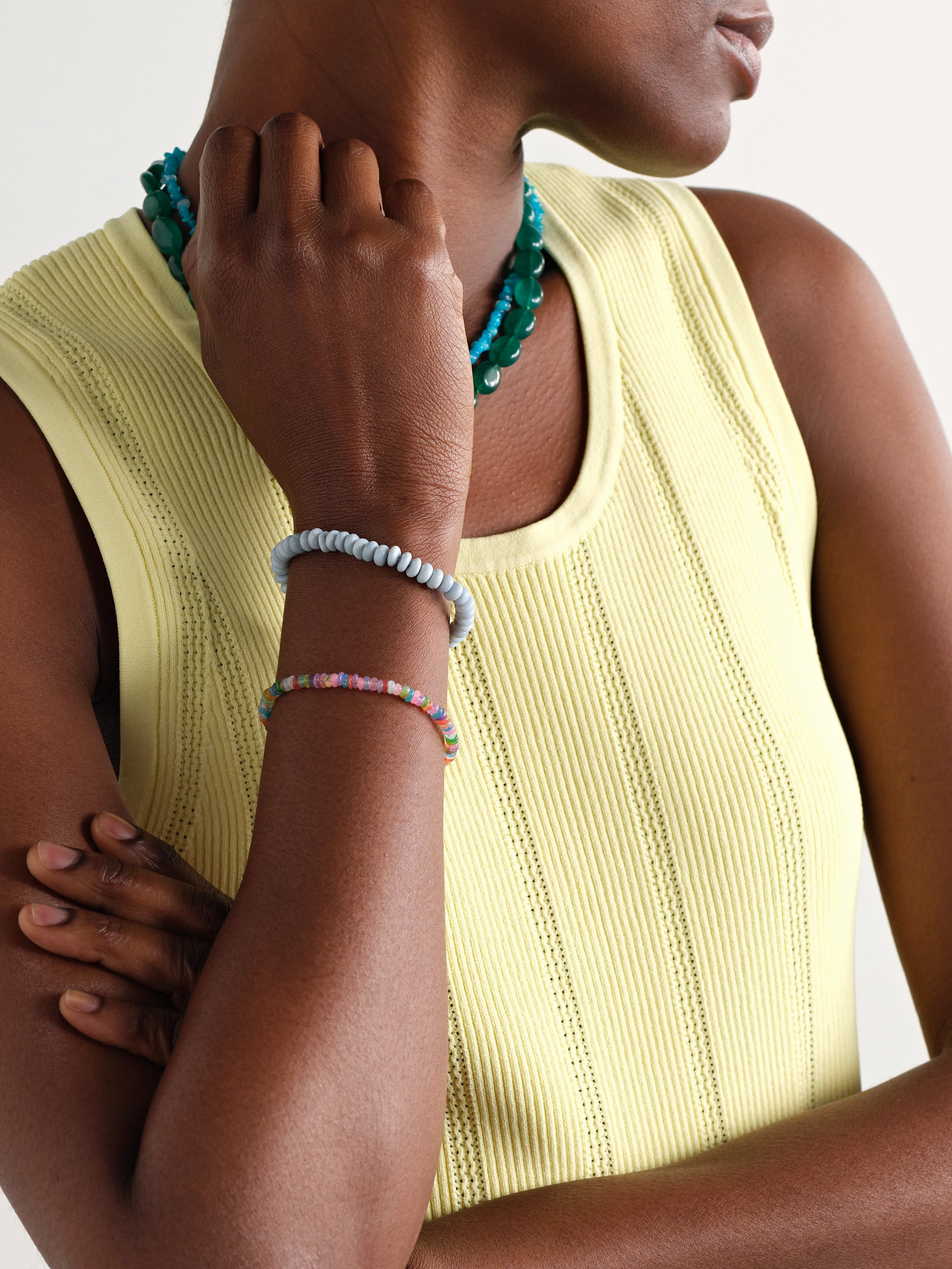 Shop Jia Jia Gold Opal Bracelet In Multi