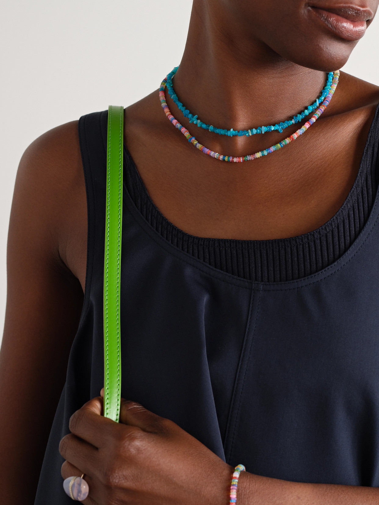 Shop Jia Jia Soleil Gold Opal Necklace In Multi
