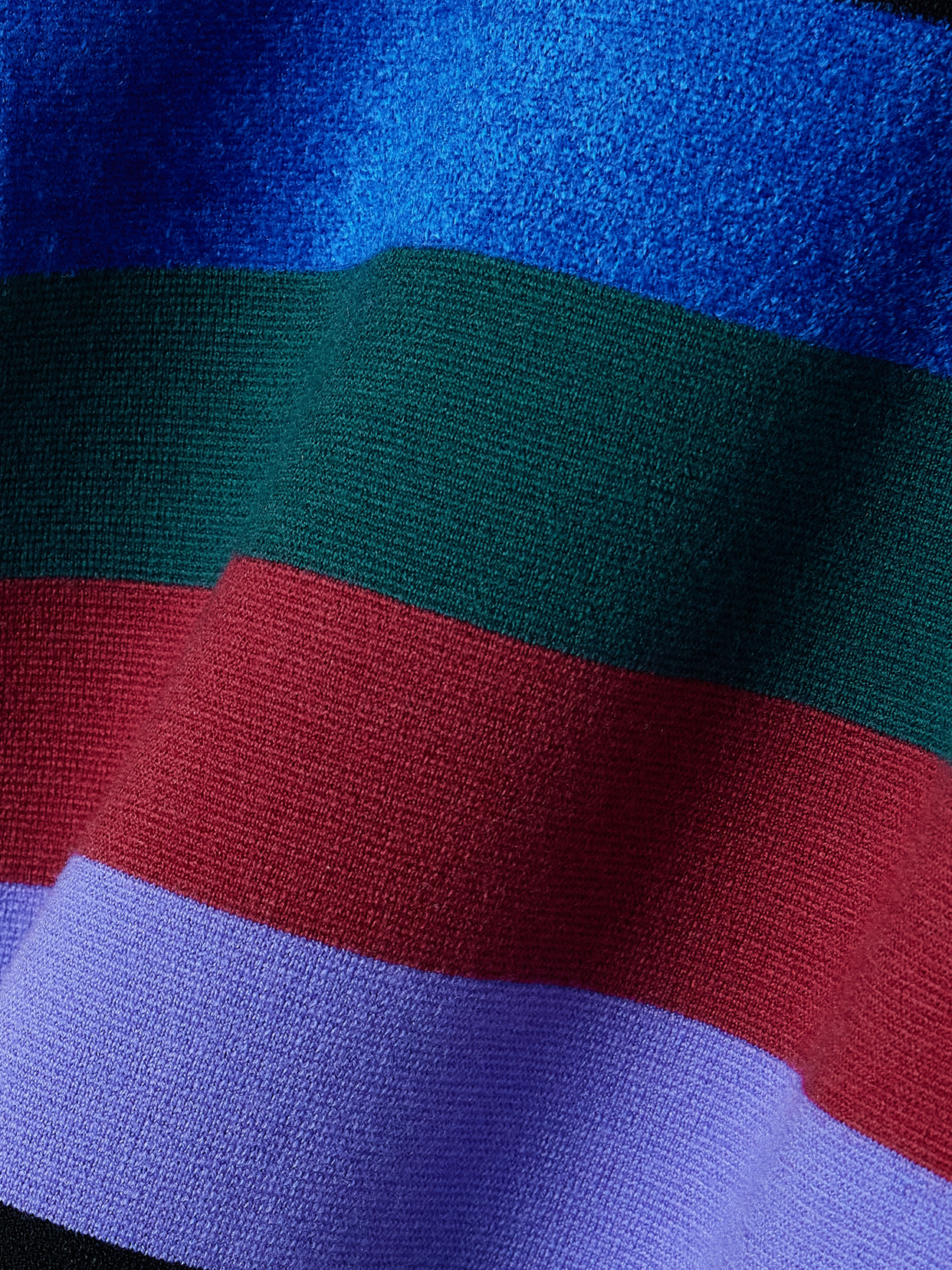 CHRISTOPHER JOHN ROGERS STRIPED WOOL-BLEND TURTLENECK TANK