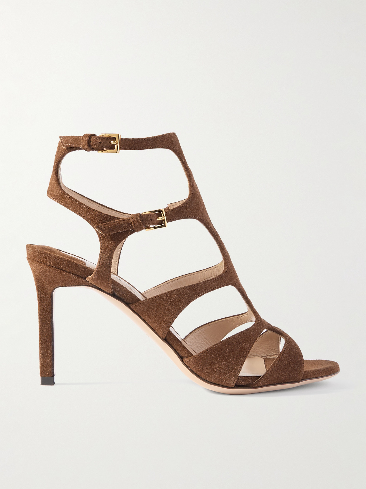 Tom Ford Paradise Cutout Suede Sandals In Brown