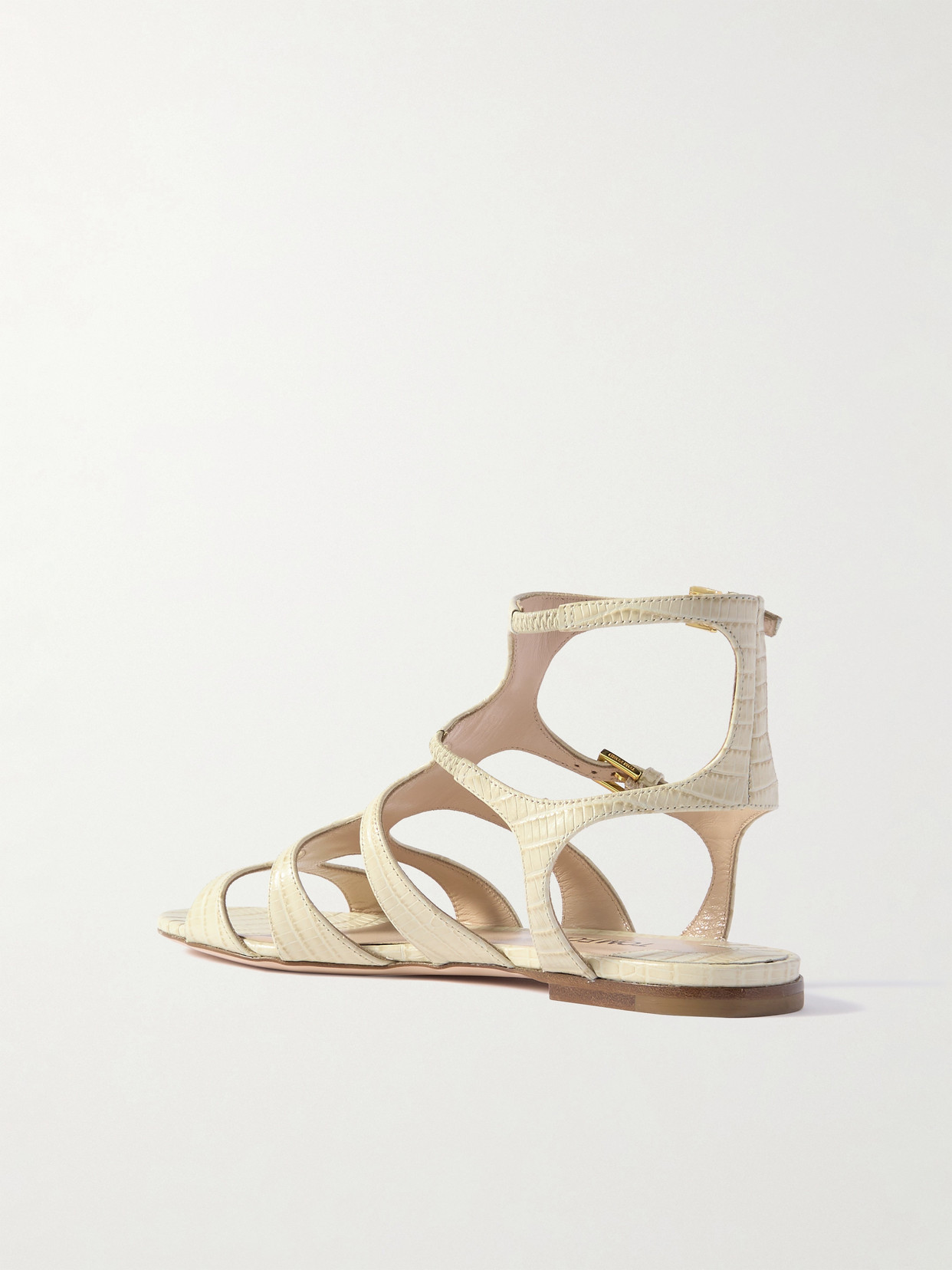 Croc-Effect Sandals