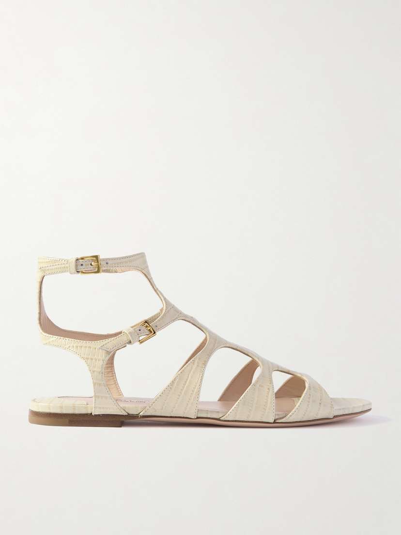 Tom Ford Croc-effect Leather Sandals