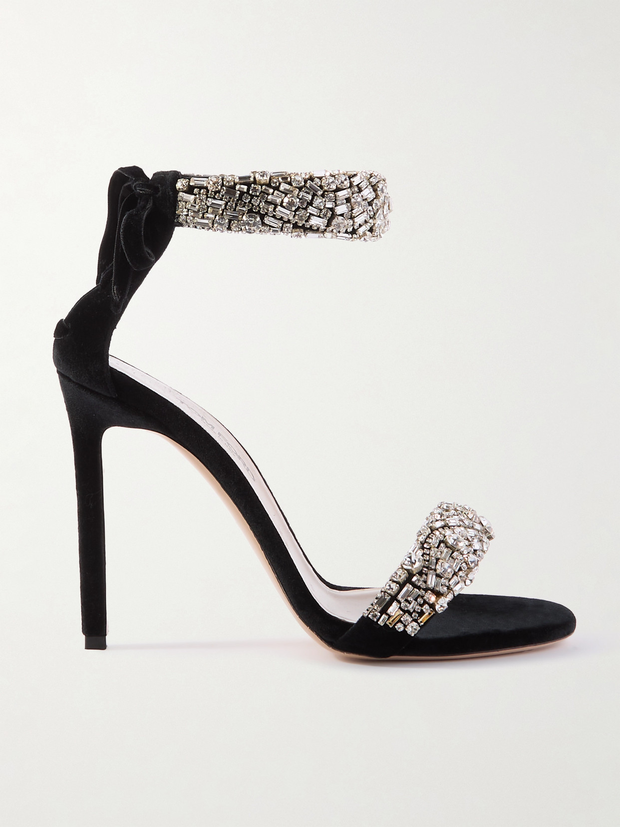TOM FORD - Crystal-embellished Velvet Sandals - Black