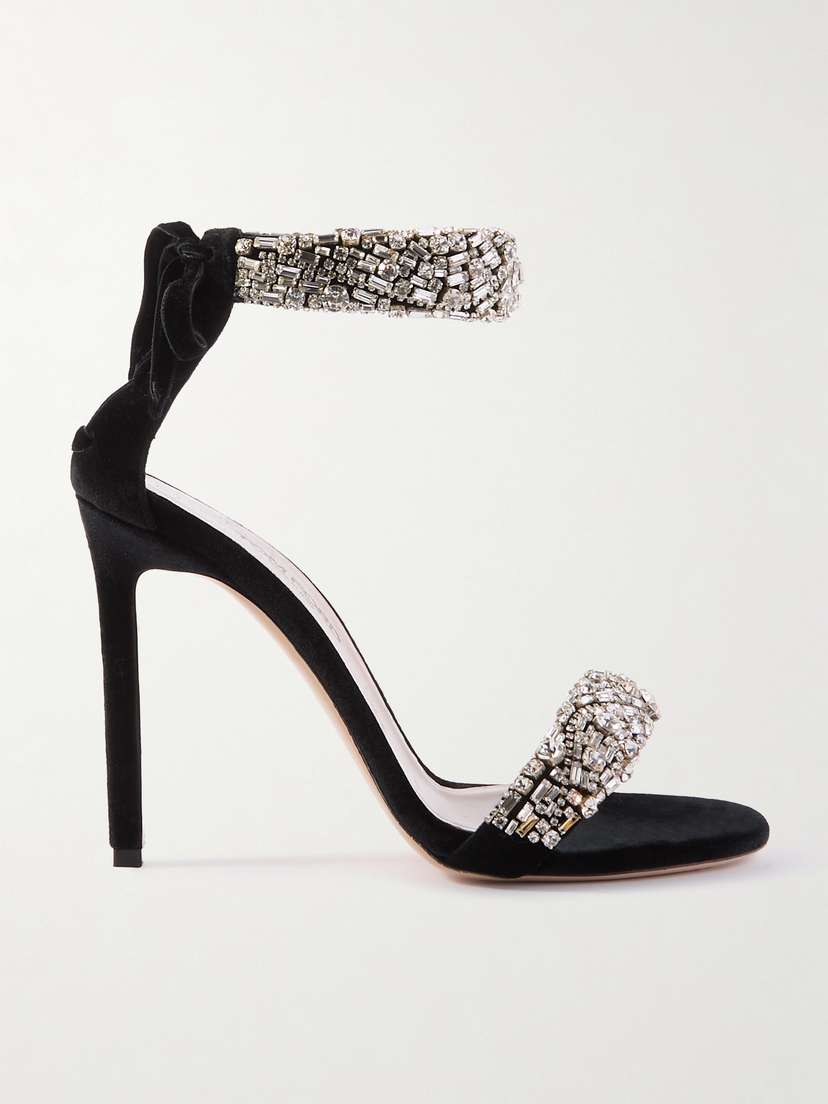 Tom Ford Crystal-embellished Velvet Sandals