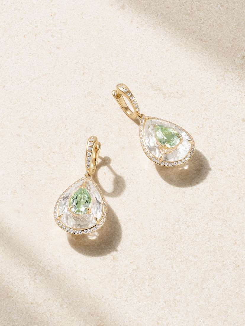 Boghossian Shine 18-karat Gold Multi-stone Earrings