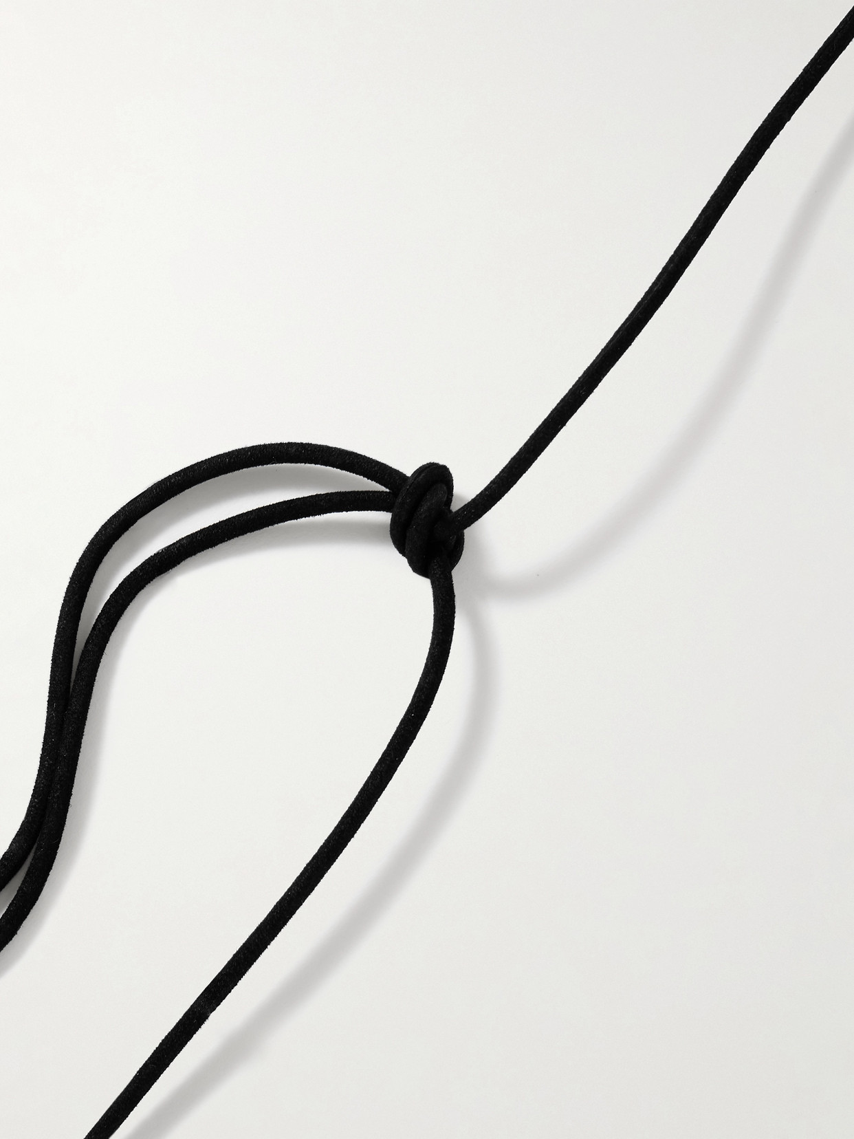 Agmes Large Wishbone Suede And Sterling Silver Necklace In Silver