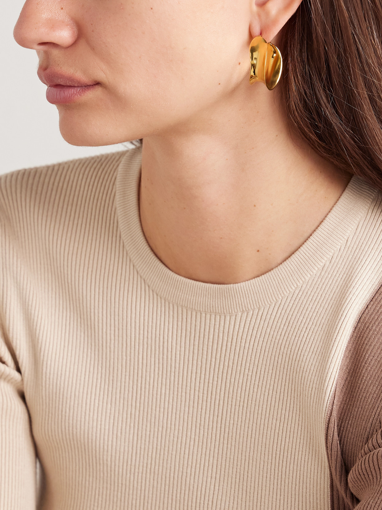 Agmes Laila Gold Vermeil Hoop Earrings In Gold