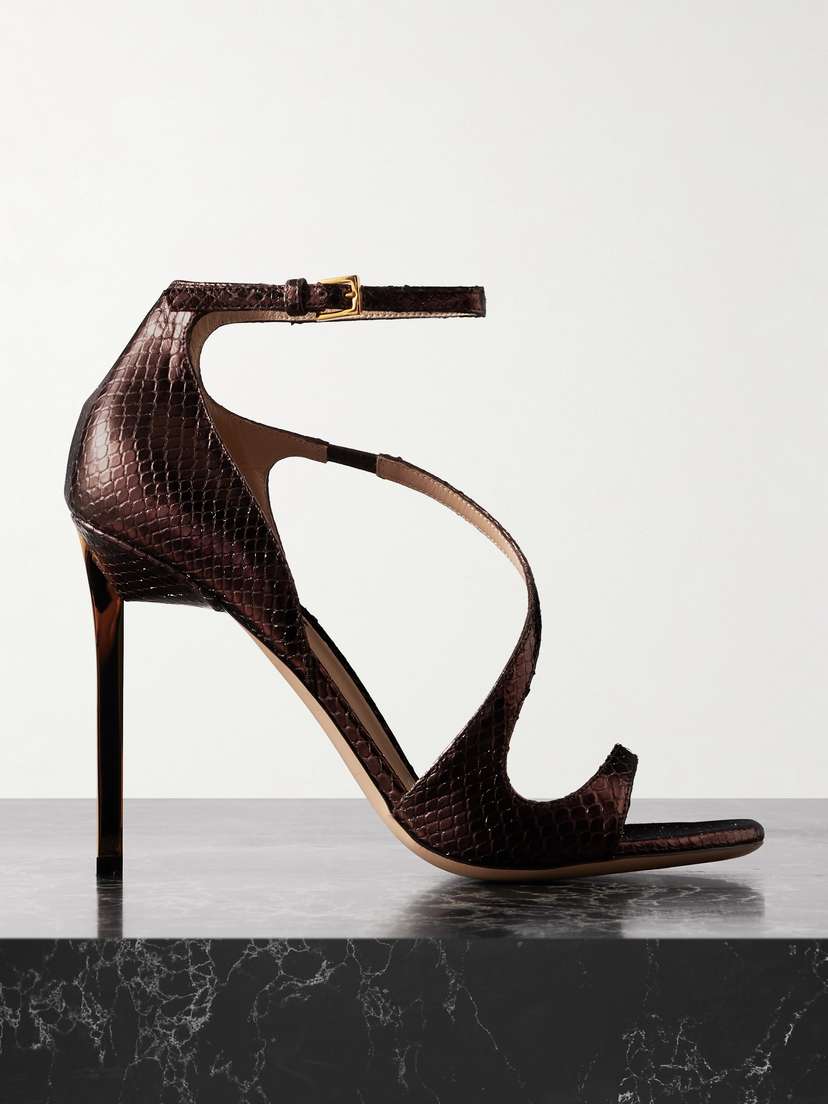 Tom Ford Newton Snake-effect Leather Sandals