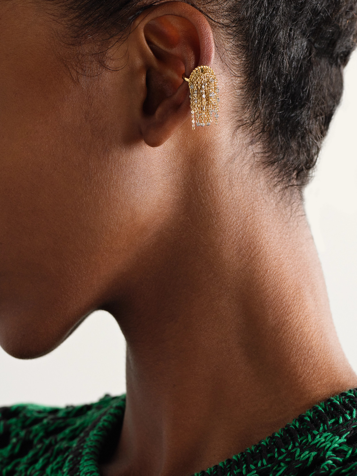 Yvonne Léon 18-karat Gold Diamond Ear Cuff In Gold