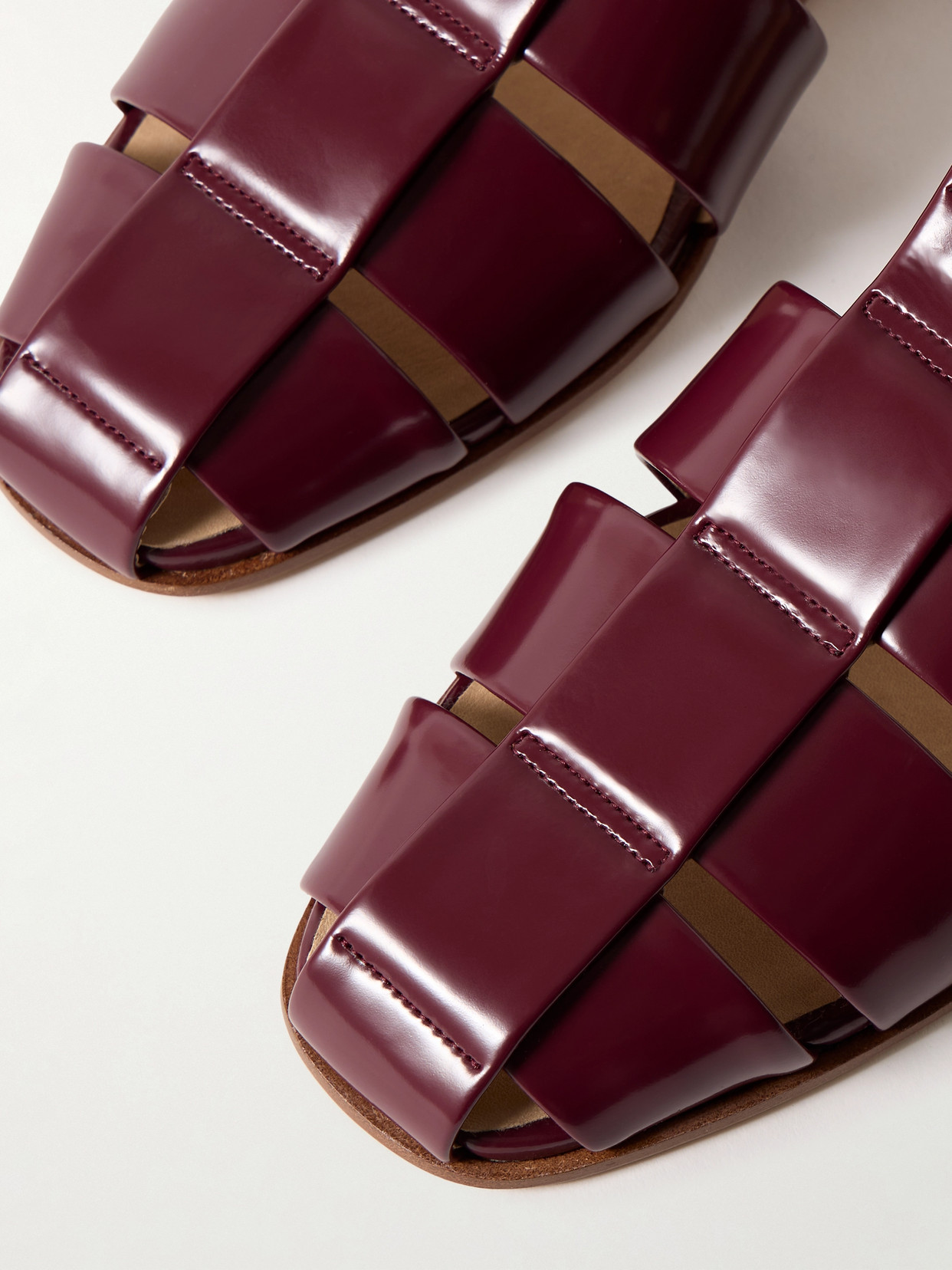 GABRIELA HEARST ZOEY PATENT-LEATHER SANDALS