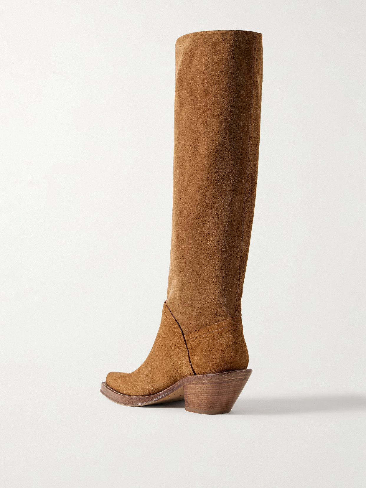 Gabriela Hearst Camero Suede Knee-high Boots In Cognac
