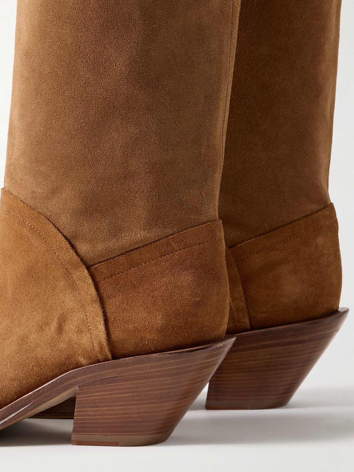 Gabriela Hearst Camero Suede Knee-high Boots In Cognac