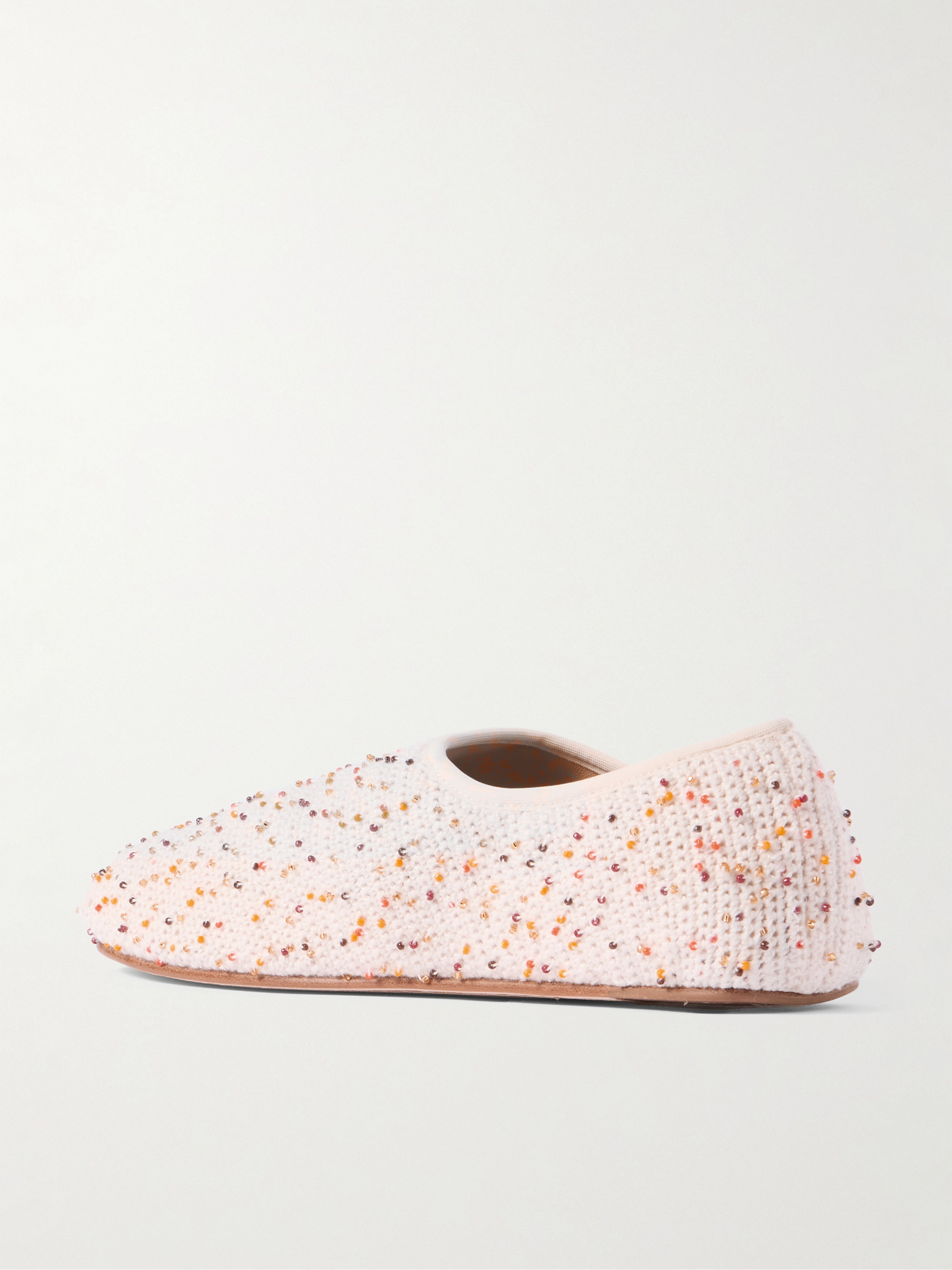 Gabriela Hearst Callie beaded crocheted ballet flats thumbnail
