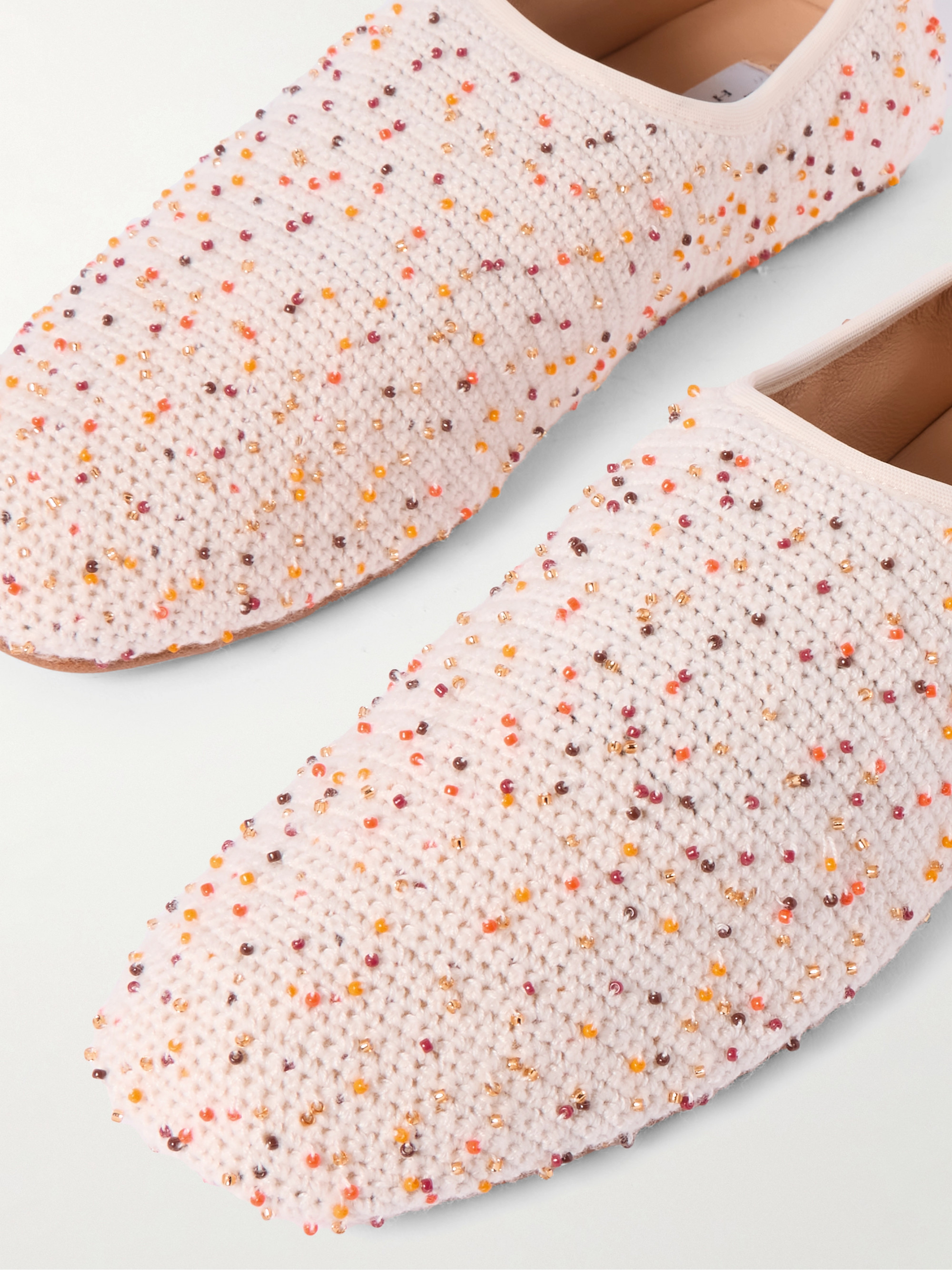 Gabriela Hearst Callie beaded crocheted ballet flats thumbnail