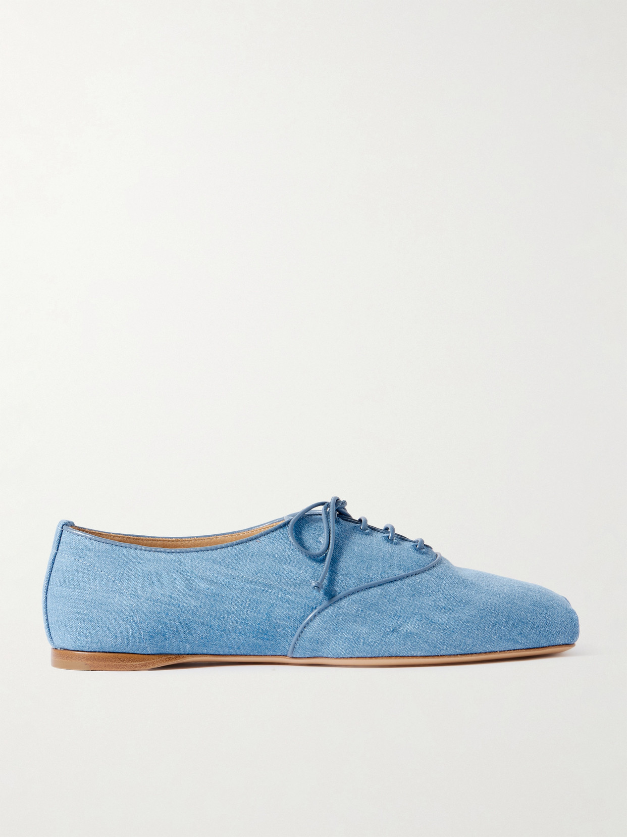 Gabriela Hearst Maya Denim Brogues In Blue