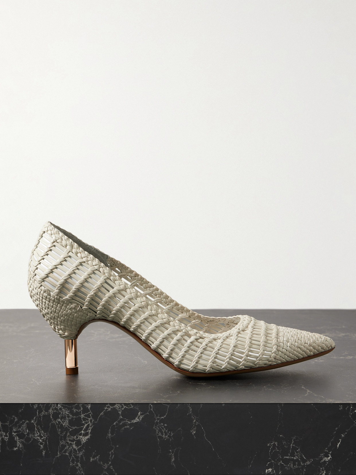Gabriela Hearst - Andres Woven Leather Pumps - Off-white