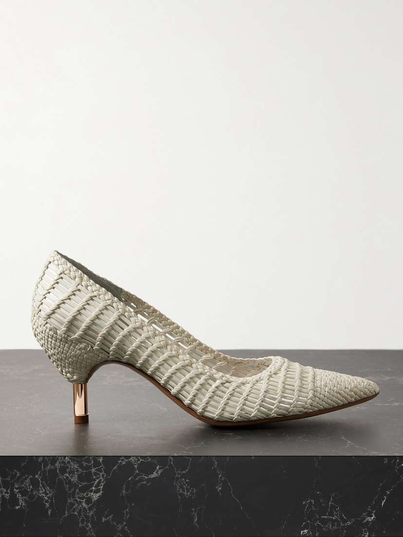 Gabriela Hearst Andres Woven Leather Pumps