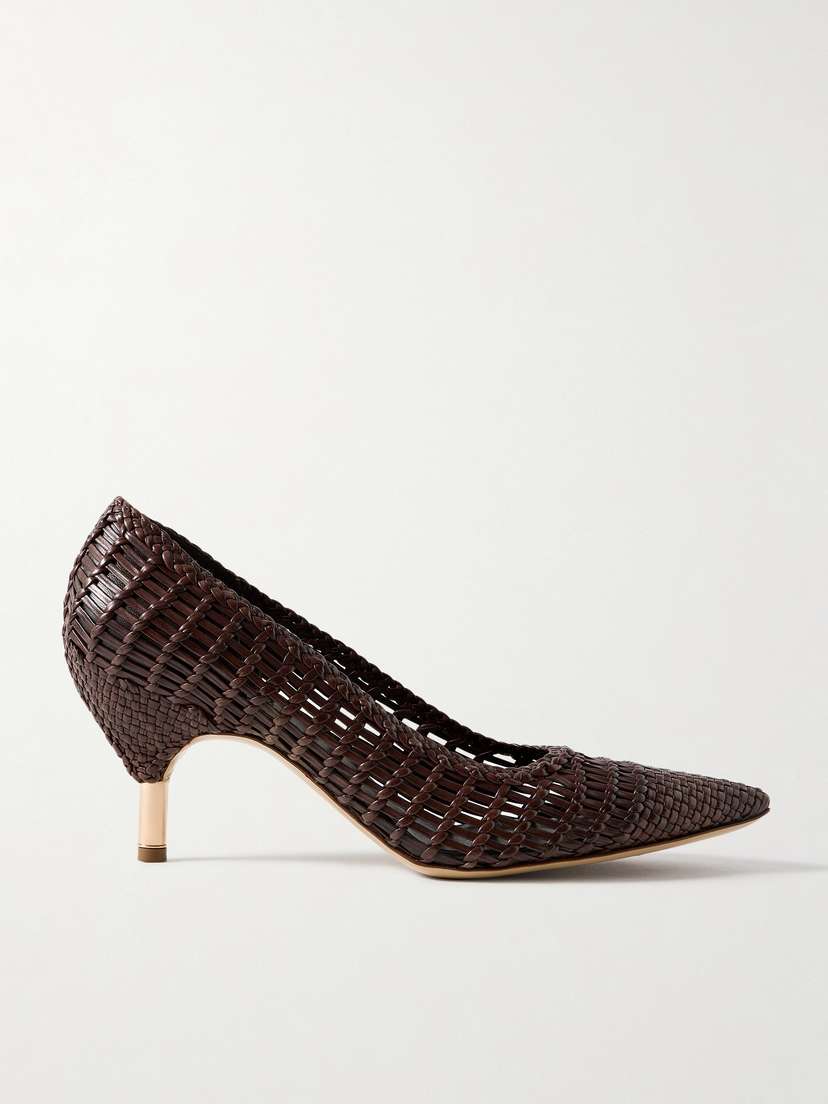 Gabriela Hearst Andres Woven Leather Pumps