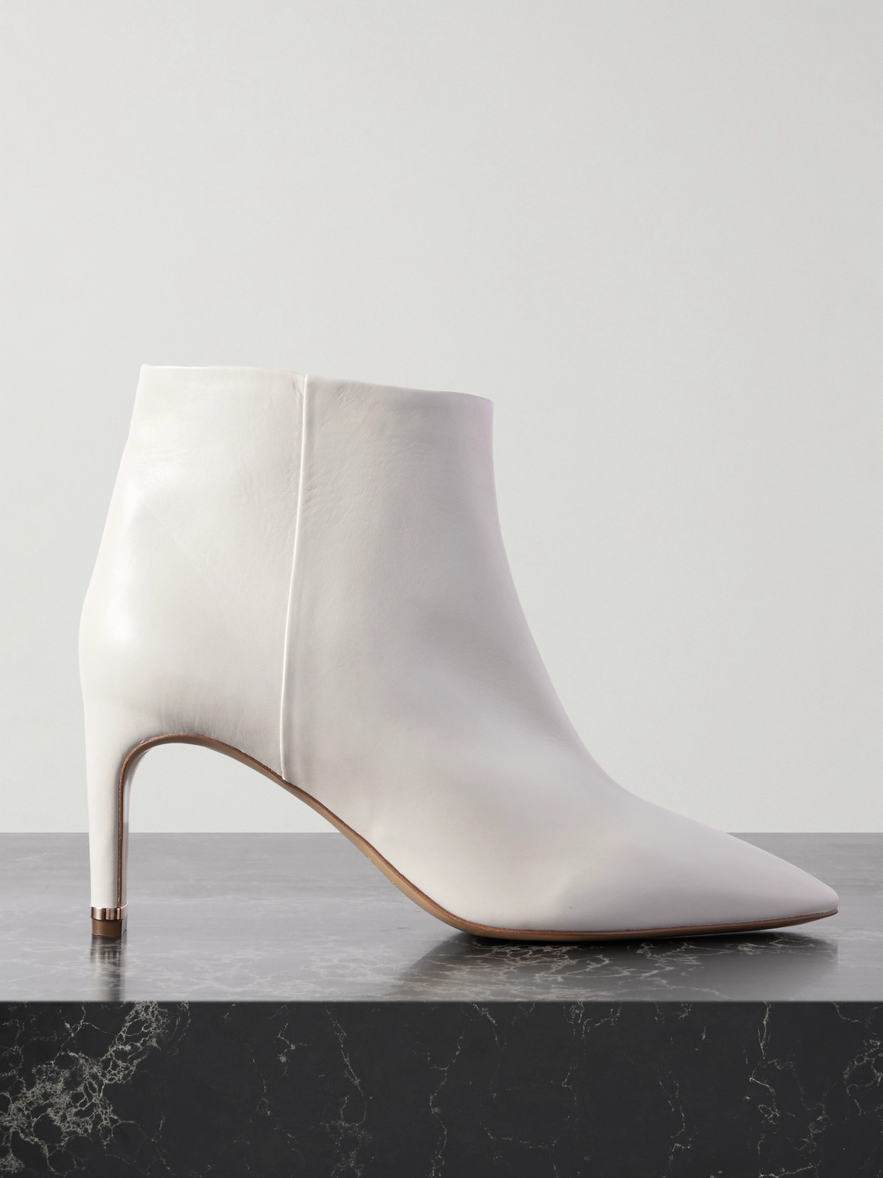 Gabriela Hearst - Sanson Leather Ankle Boots - White