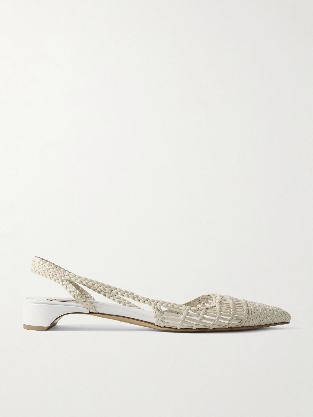 Gabriela Hearst - Perro Woven Leather Slingback Pumps - Ivory