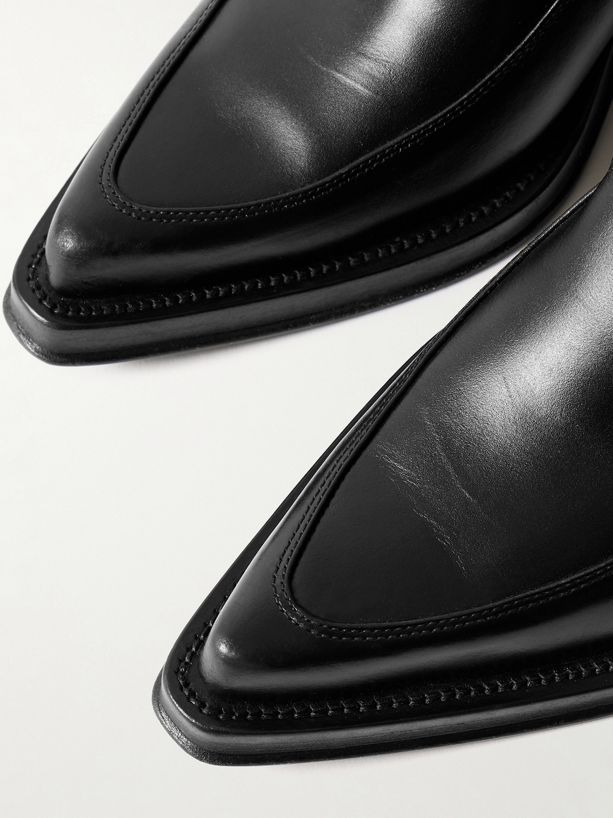 GABRIELA HEARST CASTRO BUCKLED CUTOUT LEATHER ANKLE BOOTS