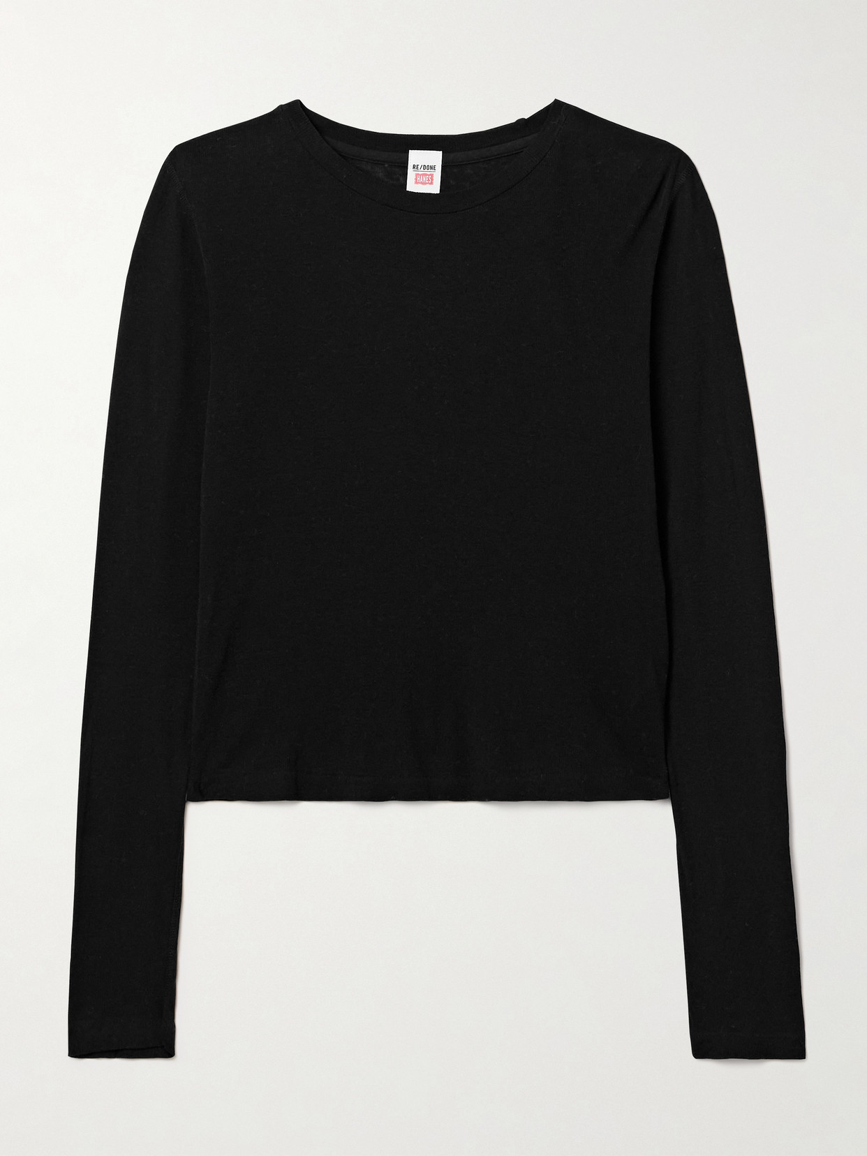 Re/done + Hanes 90s Baby Cotton-jersey T-shirt In Black