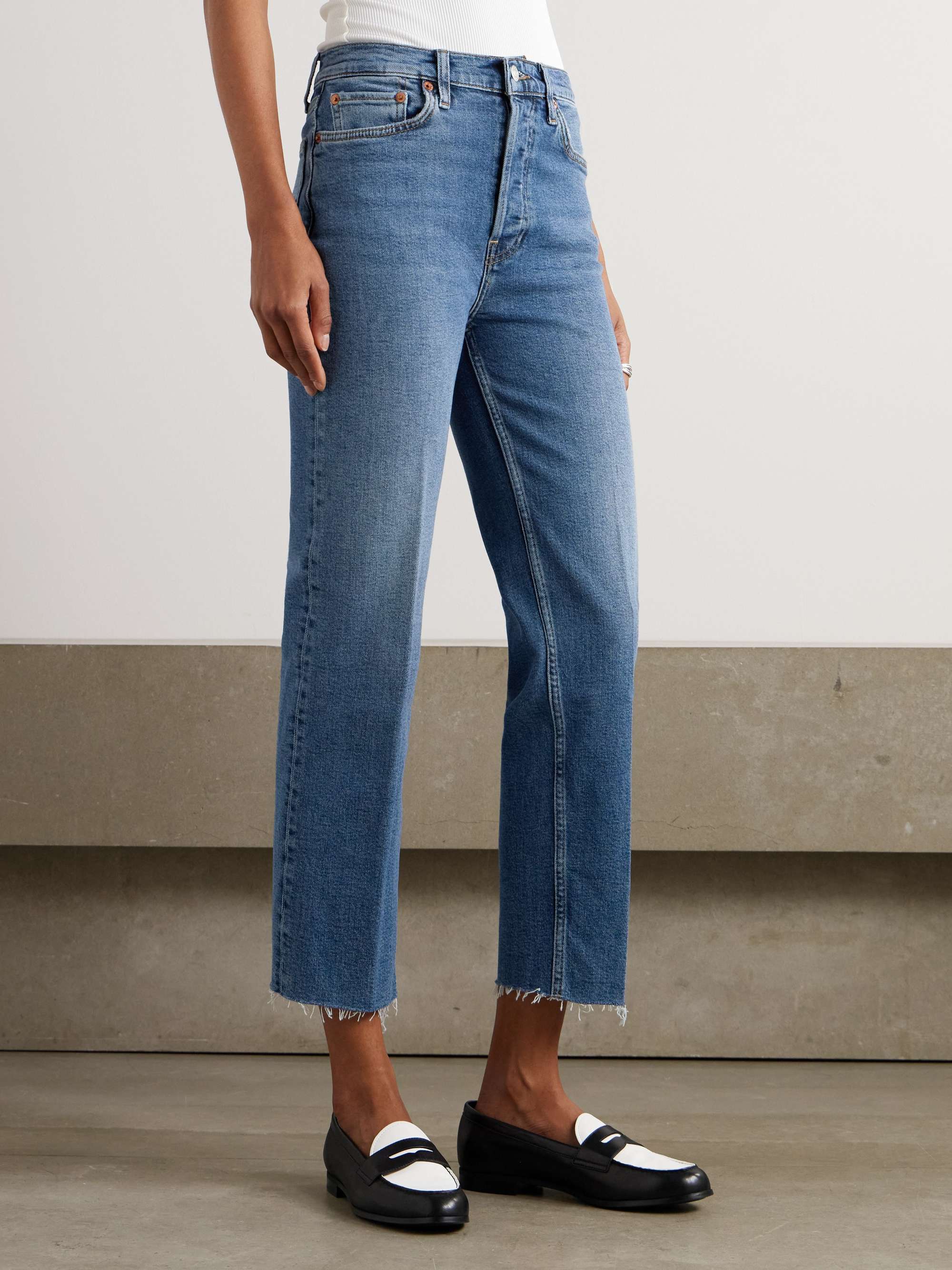 RE/DONE 70s Stove Pipe high-rise straight-leg jeans