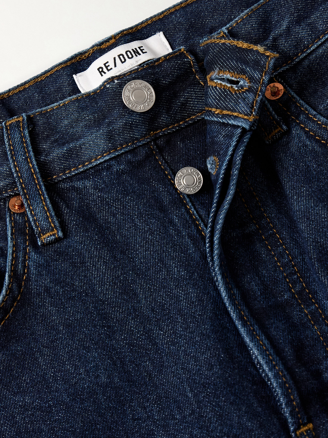 Re/done Comfort Stretch 70s Bootcut Jeans In Blue