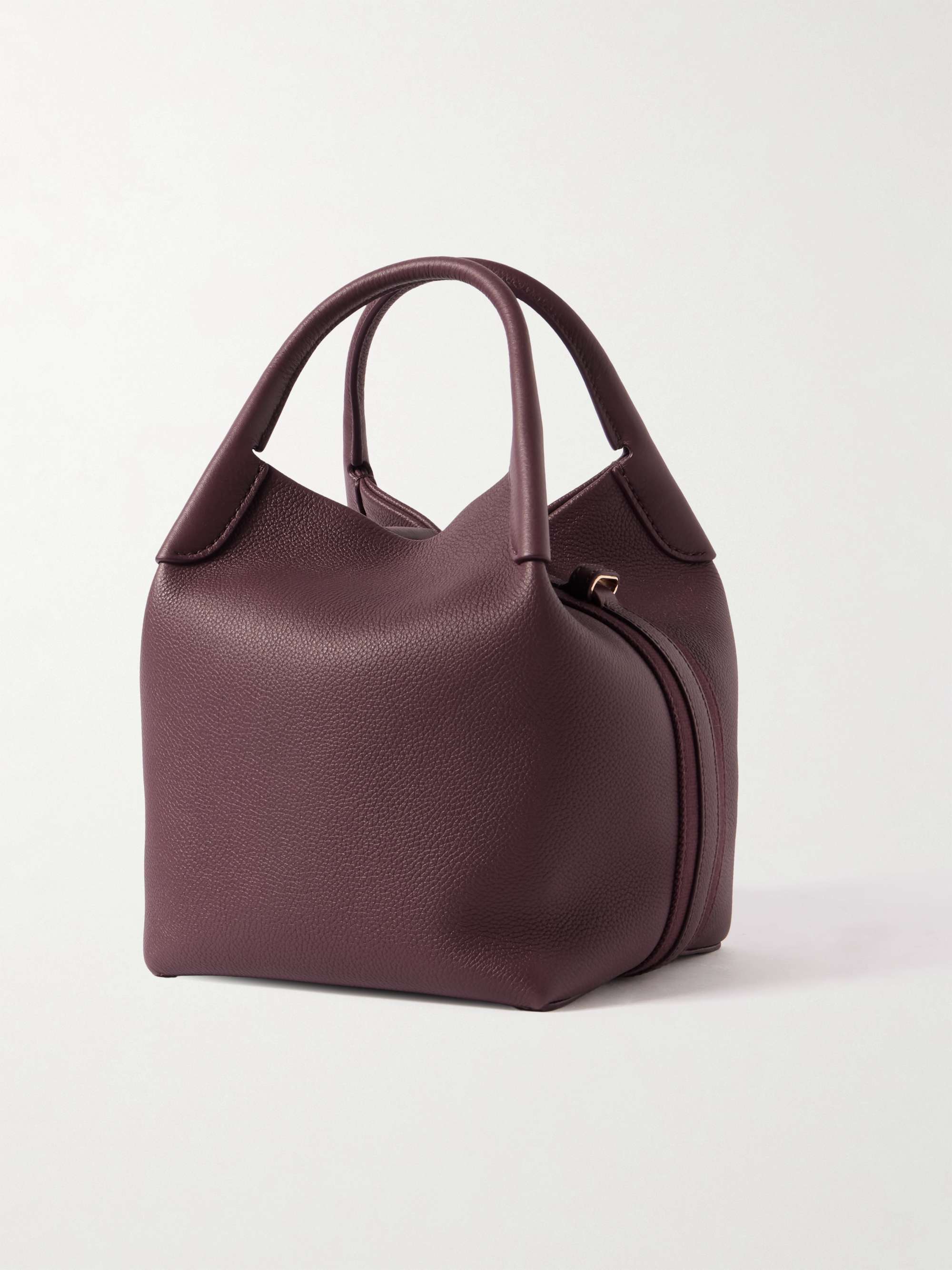 LORO PIANA Bale canvas-trimmed textured-leather tote