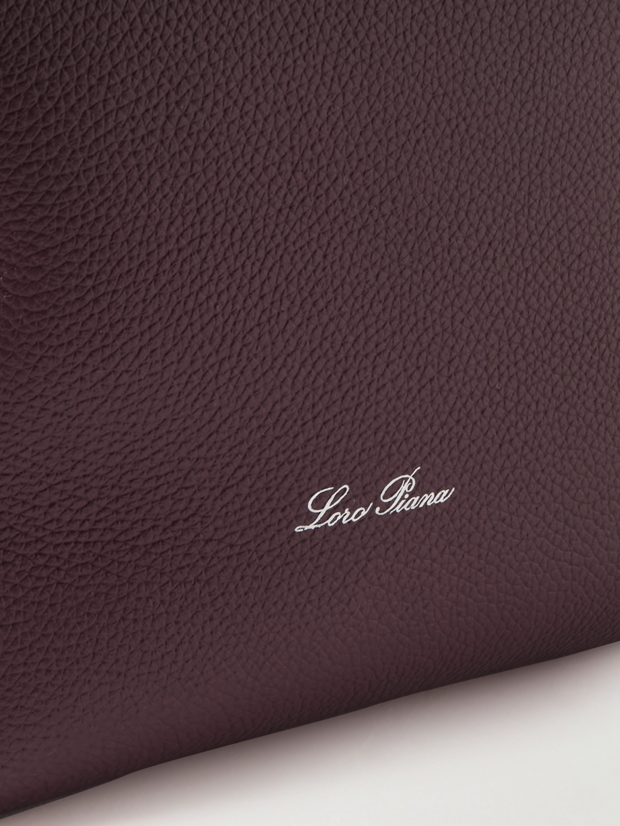 Loro Piana Bale Small Leather Top-handle Bag In Burgundy