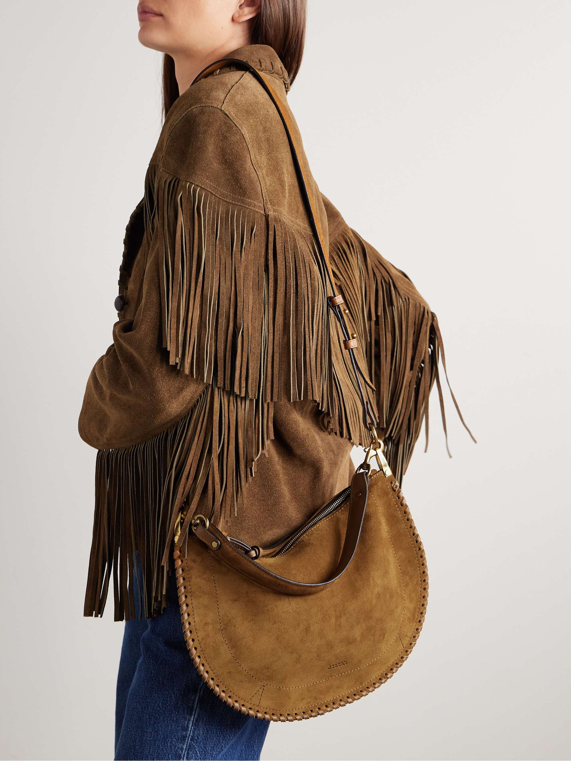 ISABEL MARANT Oskan Soft Zipped leather-trimmed suede ISABEL MARANT Oskan Soft Zipped leather-trimmed suede