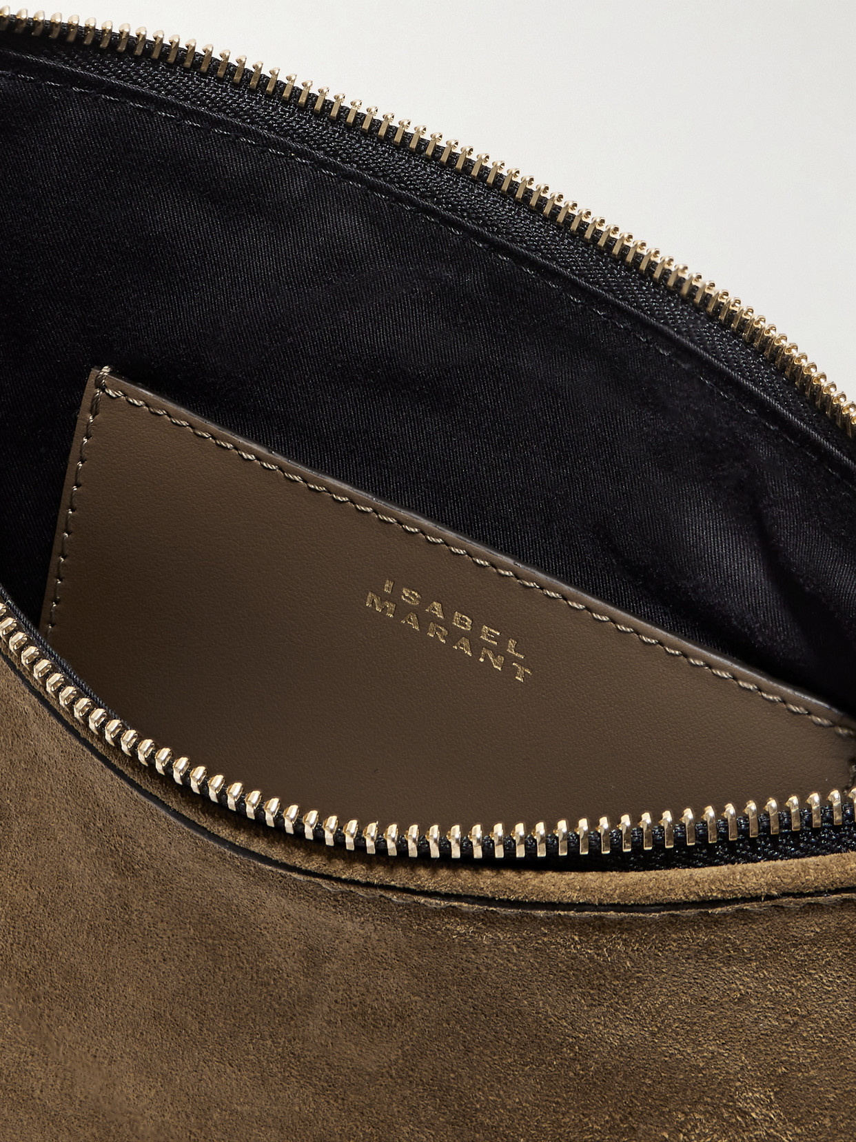 Isabel Marant Oskan Studded Suede Shoulder Bag In Brown