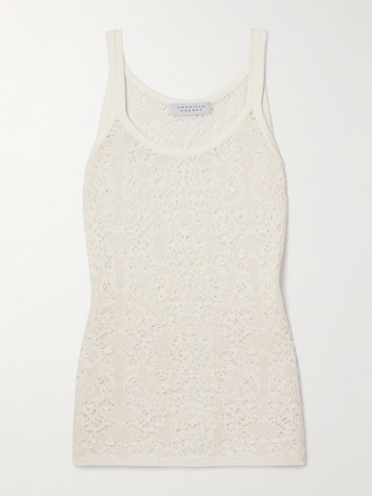 Gabriela Hearst Nevin Ribbed Tank Top In Ivory