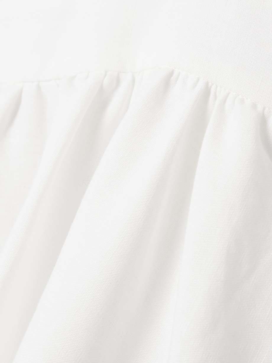 Gabriela Hearst Ahmose Maxi Dress in White Aloe Linen