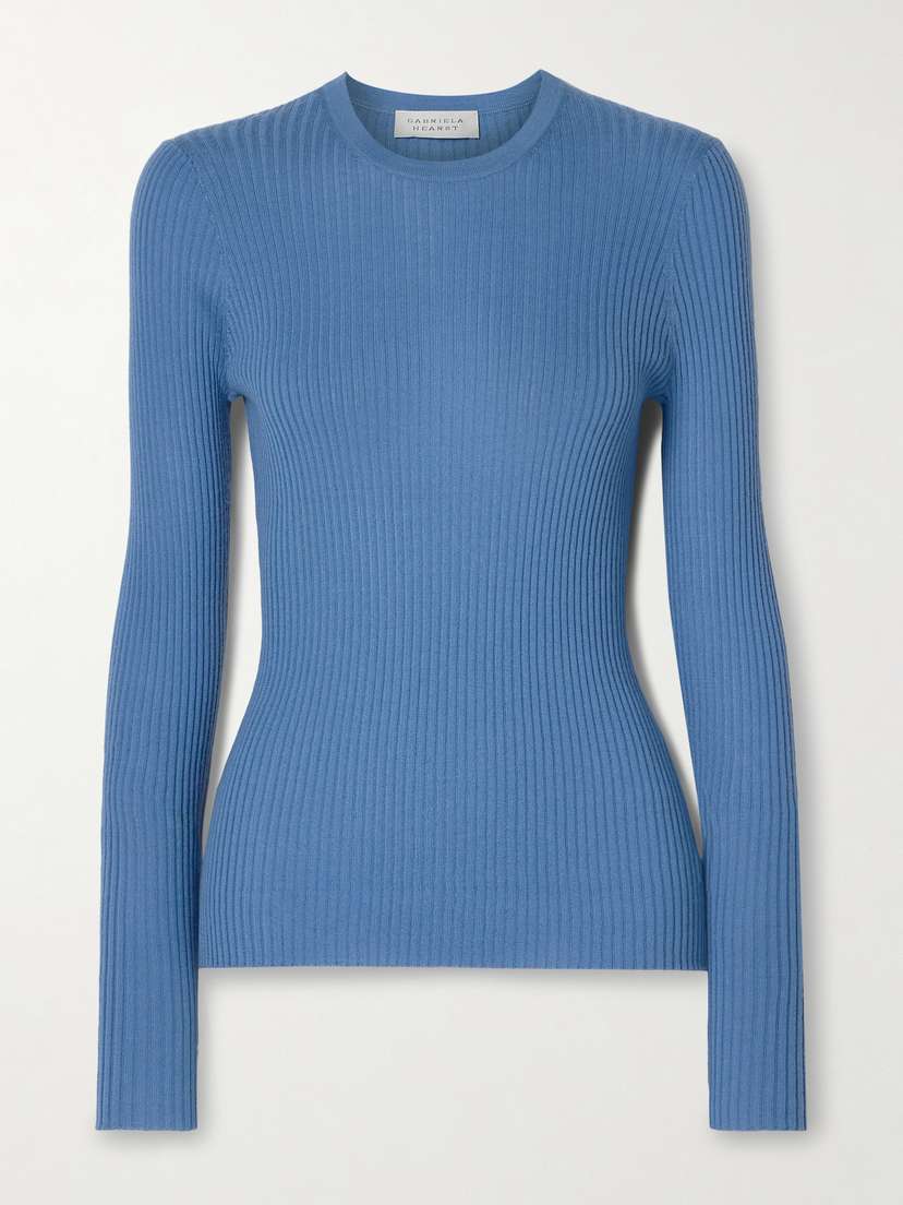 Gabriela Hearst Browning Ribbed Cashmere And Silk-blend Top