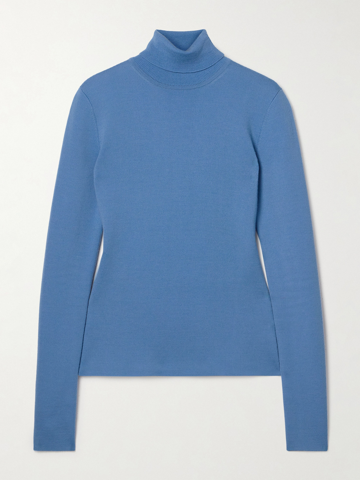 Gabriela Hearst May Wool And Cashmere-blend Turtleneck Sweater In Blue