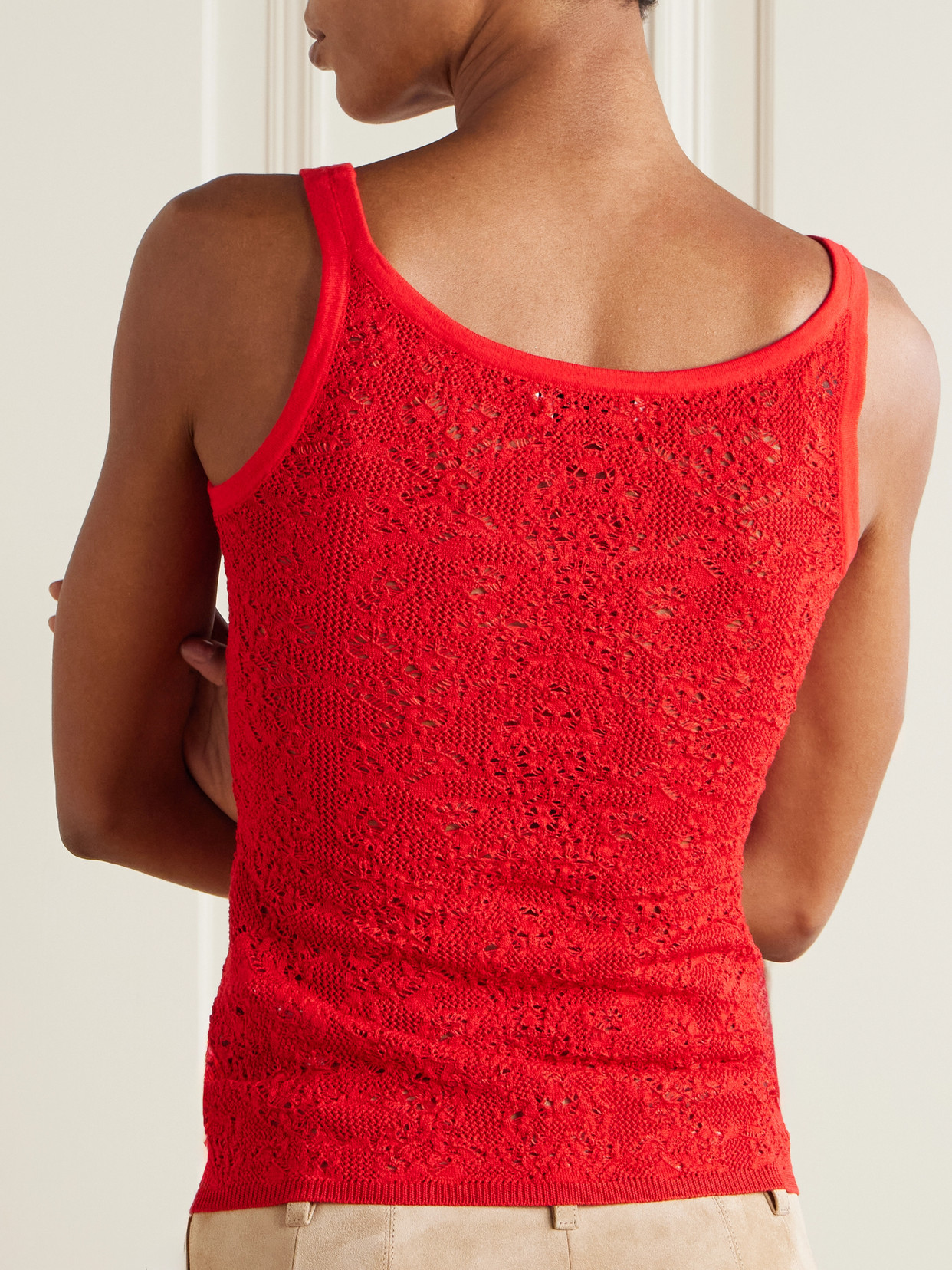 Gabriela Hearst Pontus Wool And Silk-blend Top In Red