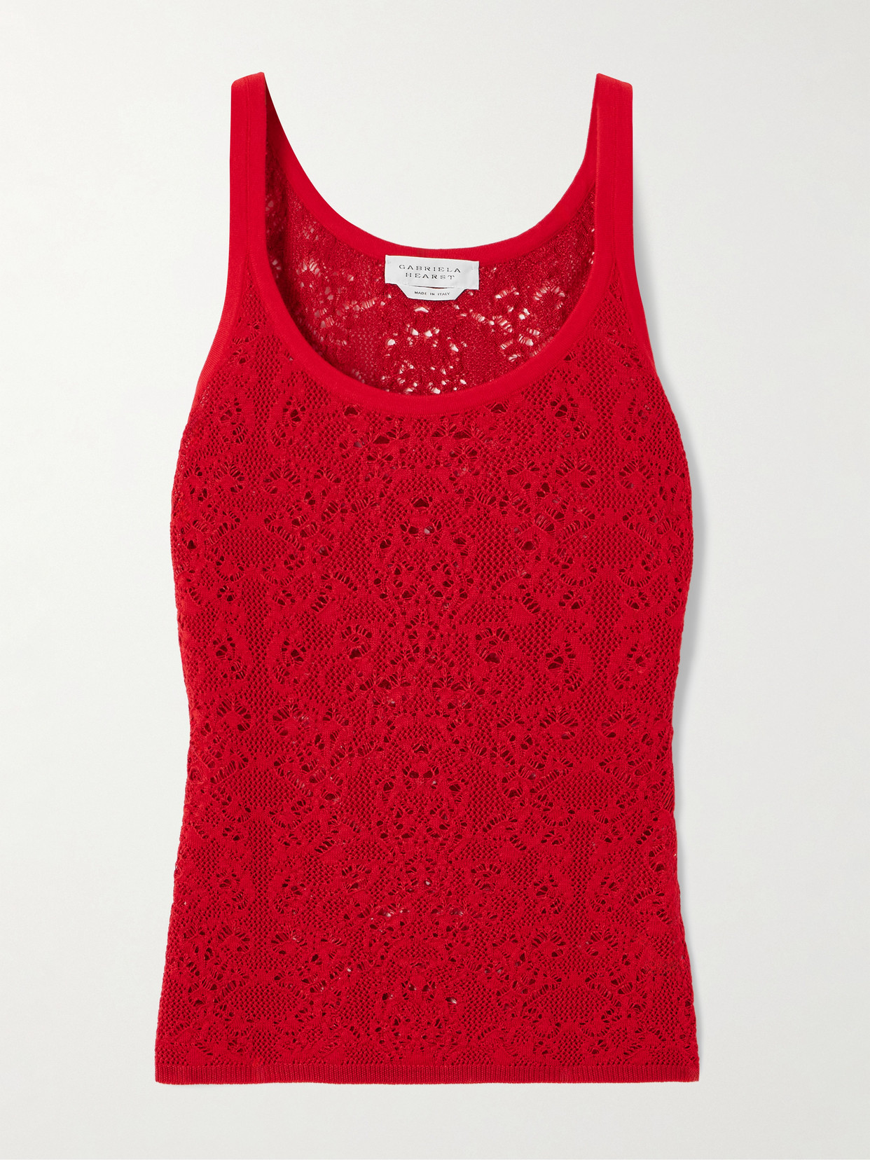 Gabriela Hearst Pontus Wool And Silk-blend Top In Red