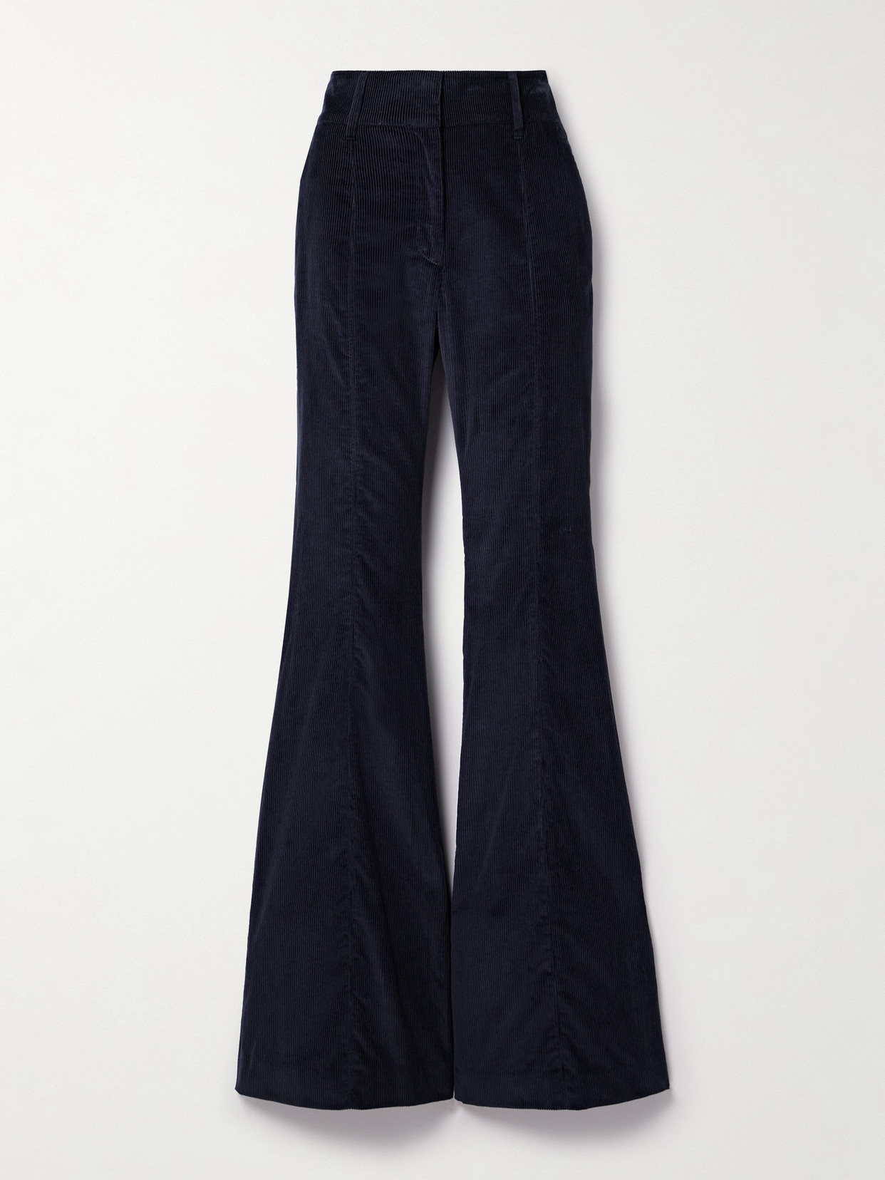 Gabriela Hearst Ianthe Cotton-corduroy Flared Pants In Blue