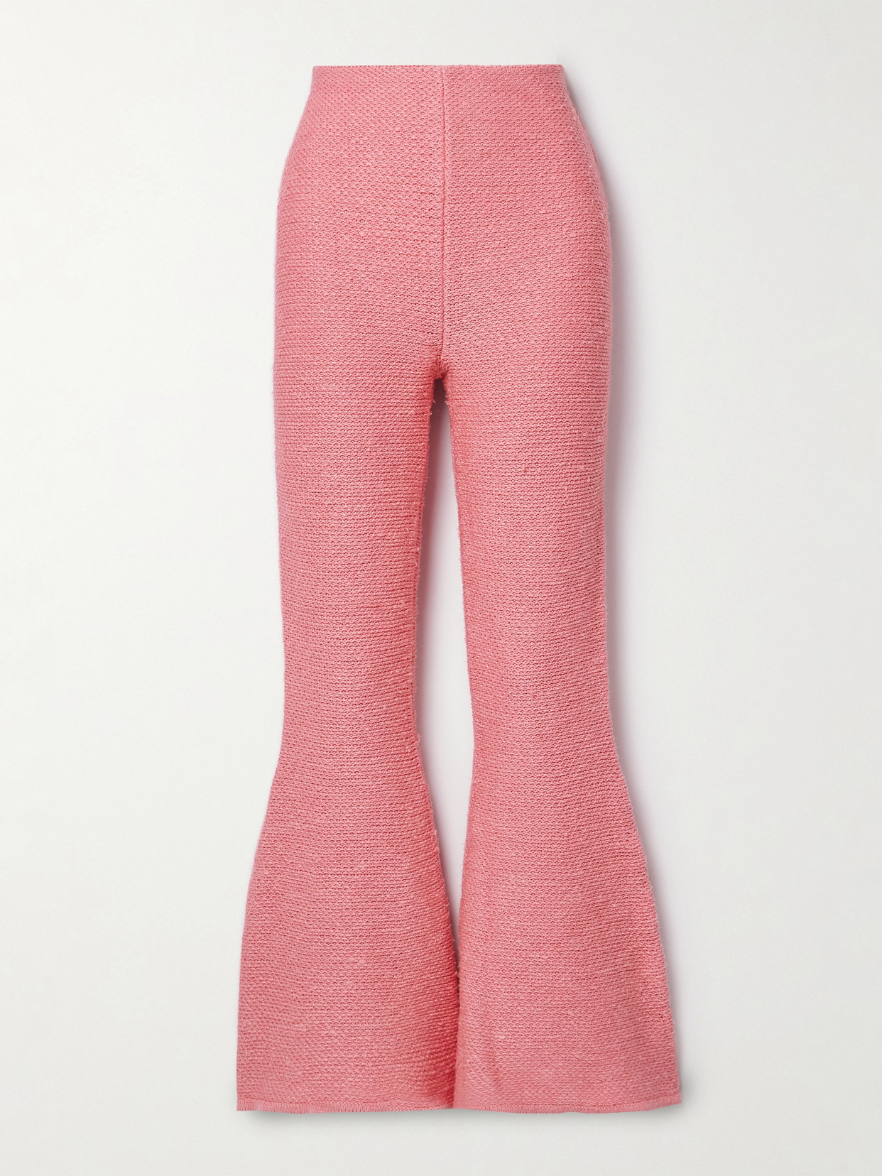 Gabriela Hearst Karpo Cashmere And Silk-blend Flared Pants In Pink