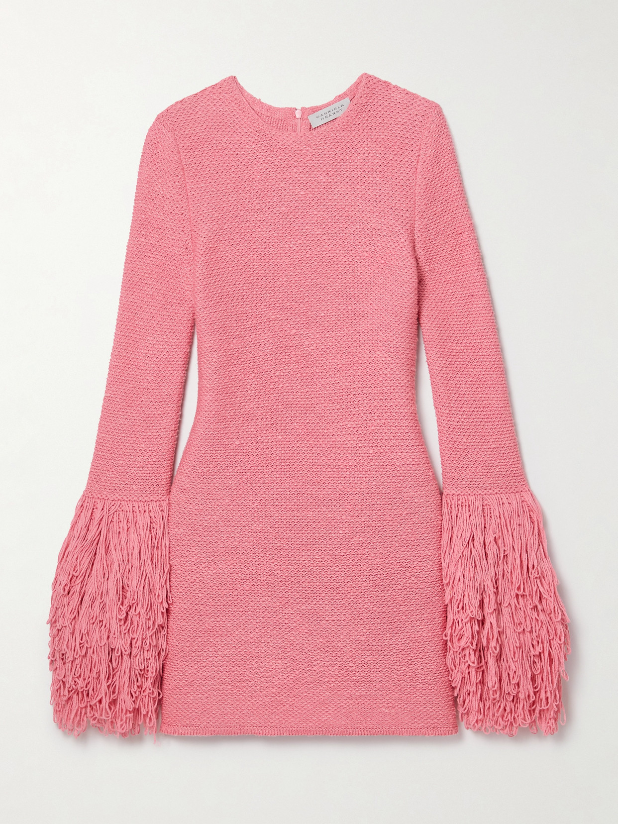 Gabriela Hearst - Liam Fringed Cashmere And Silk-blend Mini Dress - Pink