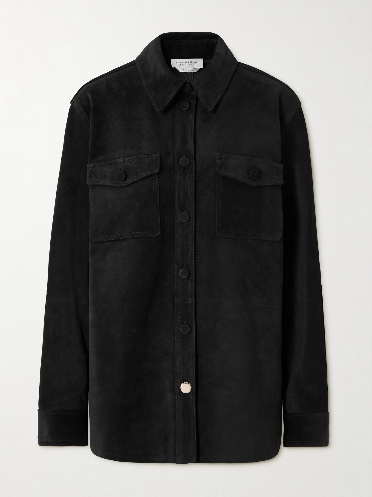Gabriela Hearst Irene Suede Shirt In Black