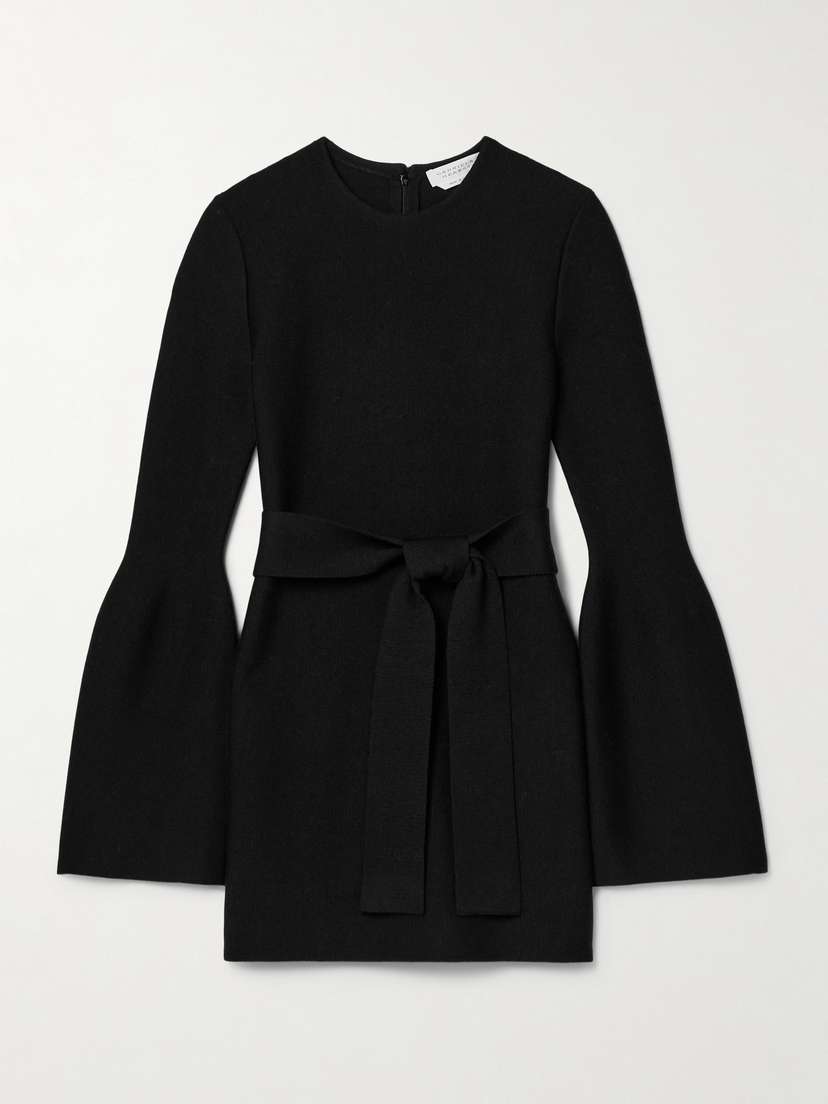 Gabriela Hearst Tenas Belted Wool And Cashmere-blend Mini Dress