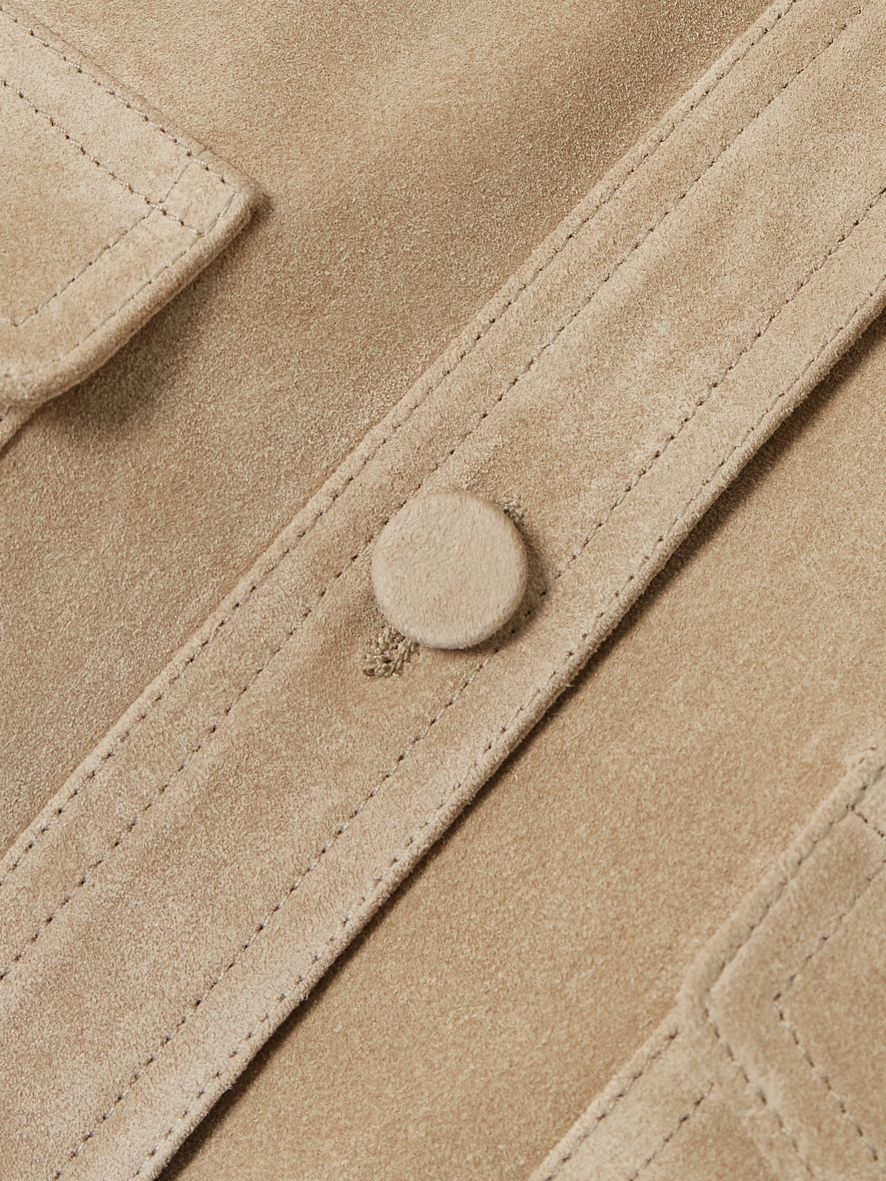Gabriela Hearst Irene Overshirt In Camel Suede In Brown