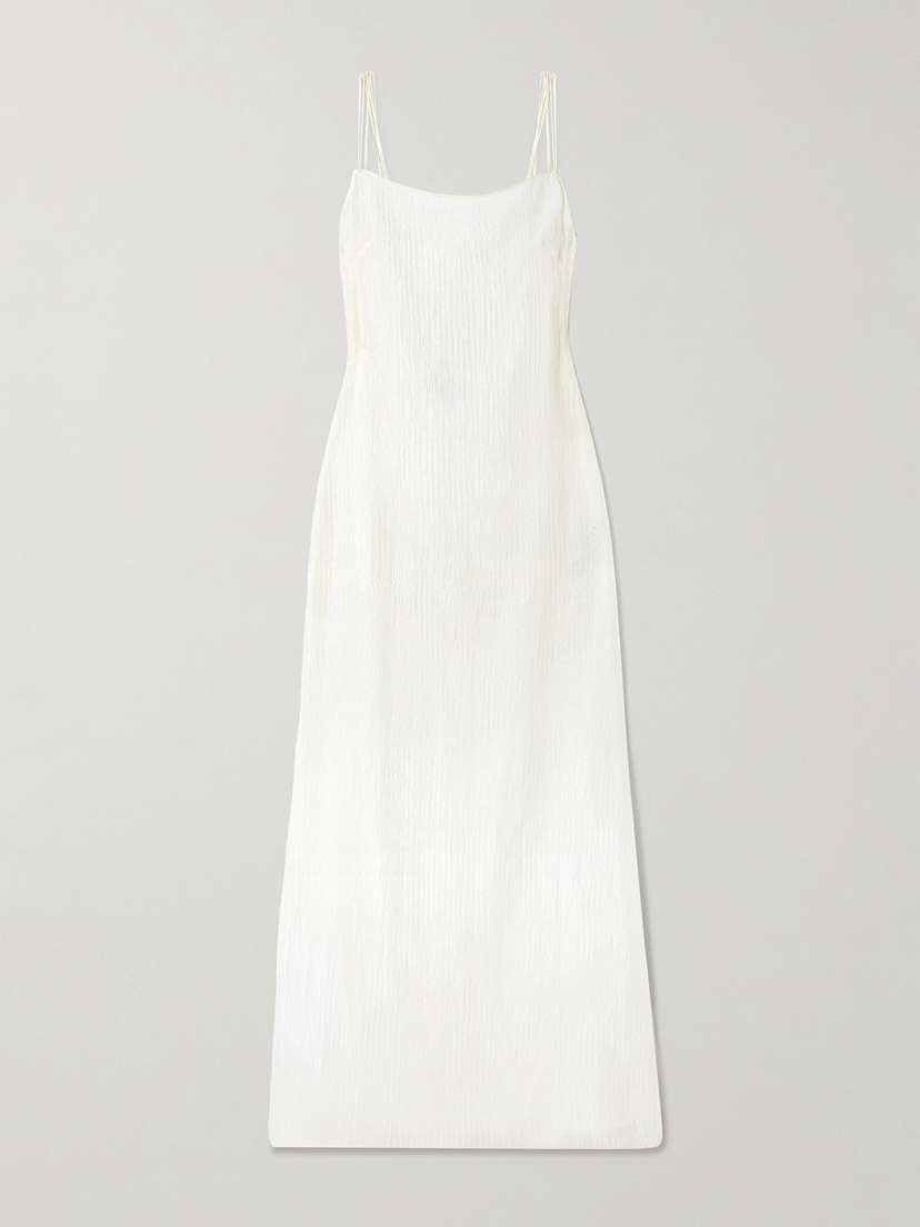 Gabriela Hearst Avebury Silk-plissé Maxi Dress